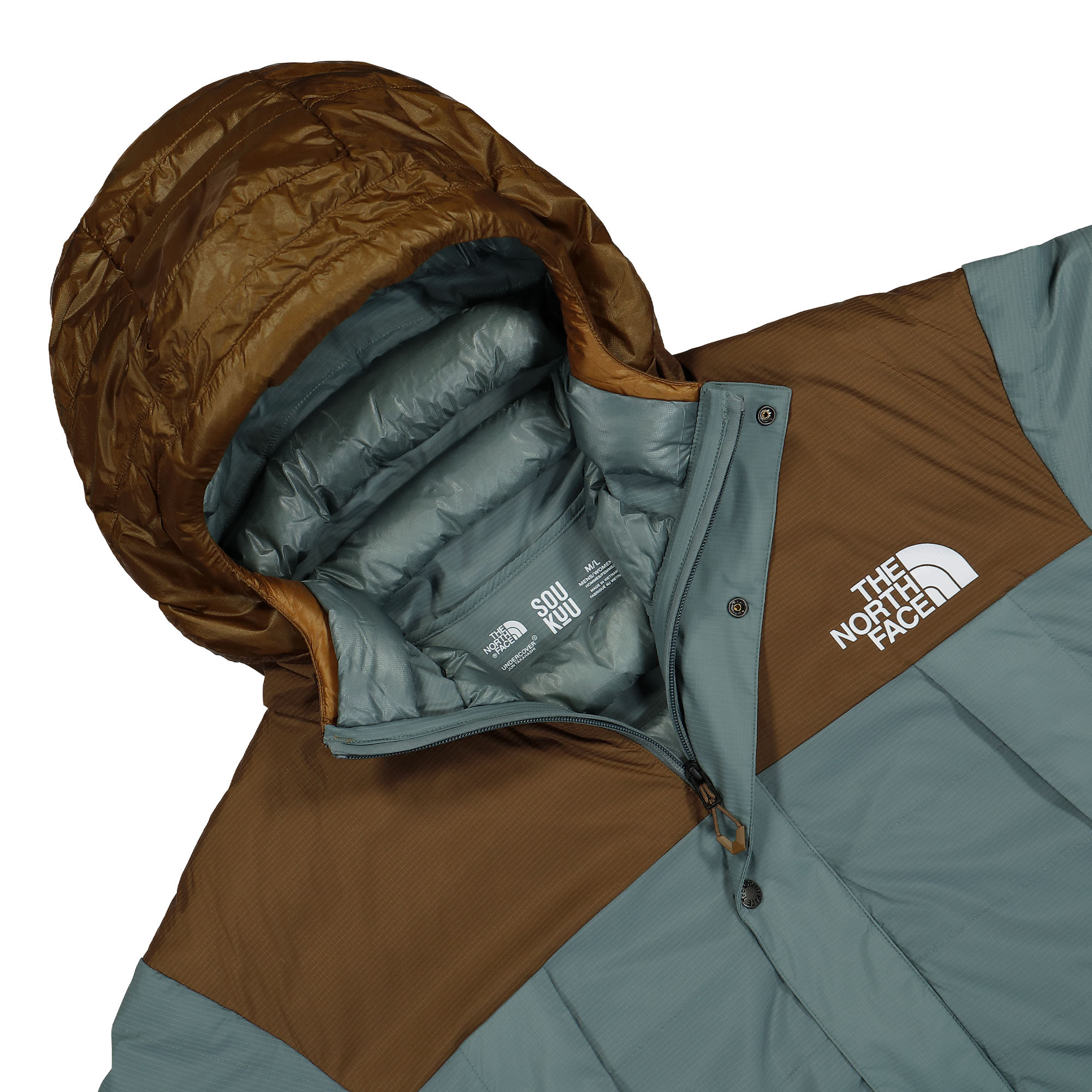 The North Face 50/50 Mountain Jacket Sepia Brown / Concrete Grey Jackets Close-up | Overkill