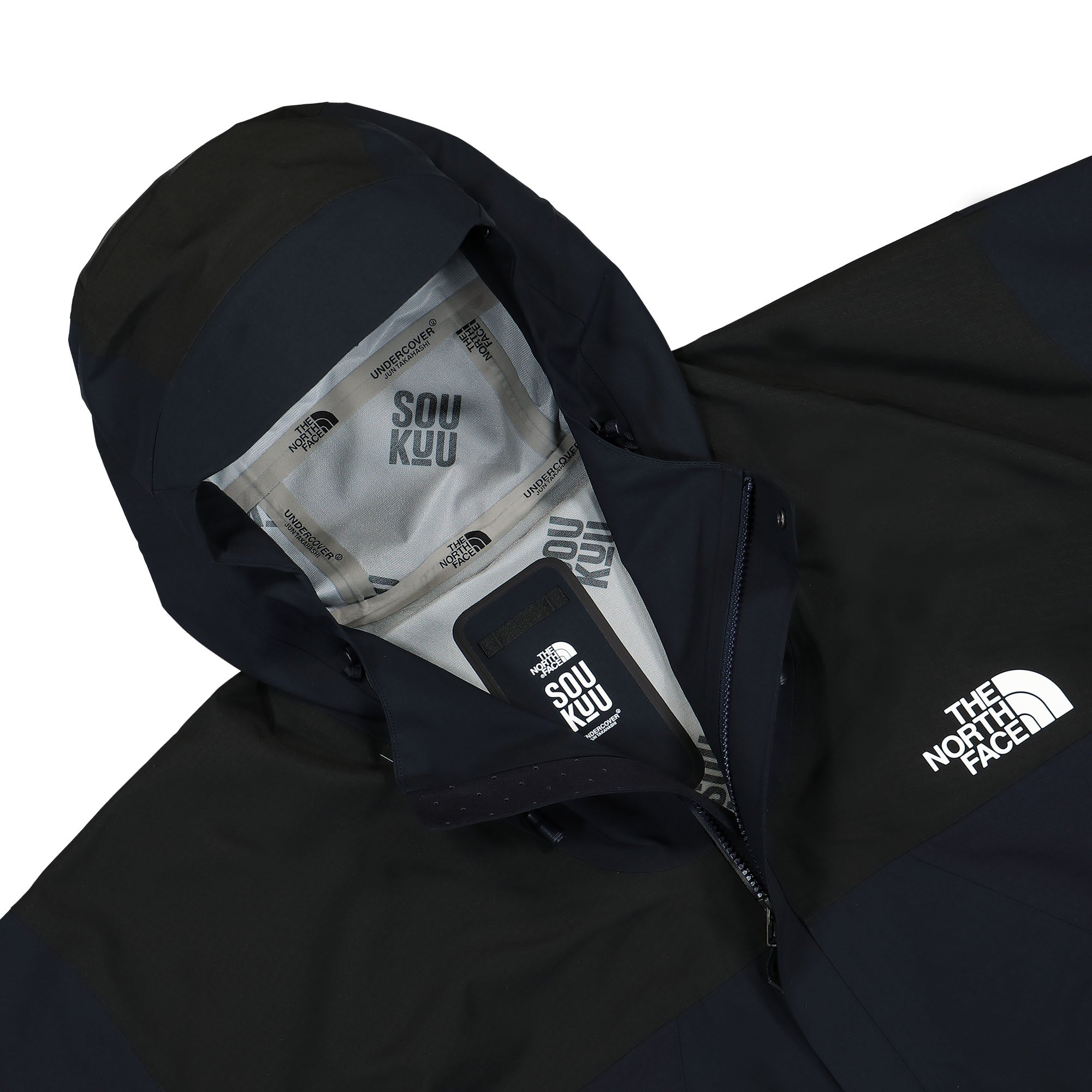 The North Face Undercover x The North Face Geodesic Shell Jacket TNF Black / Aviator Navy Jackets Close-up | Overkill