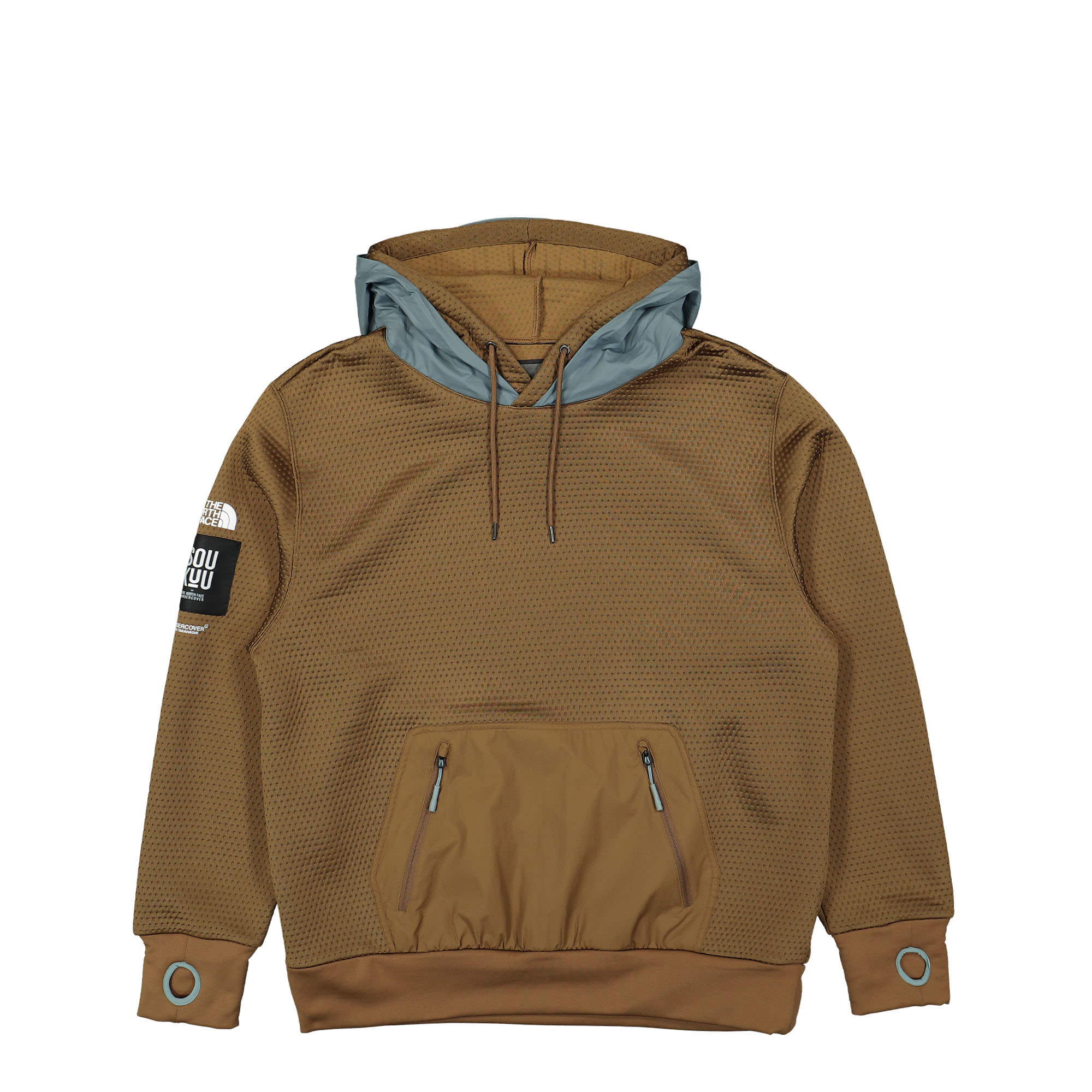 The North Face Undercover x The North Face DotKnit Double Hoodie Sepia Brown / Concrete Grey Hoodies NF0A84SBWI7 | Overkill