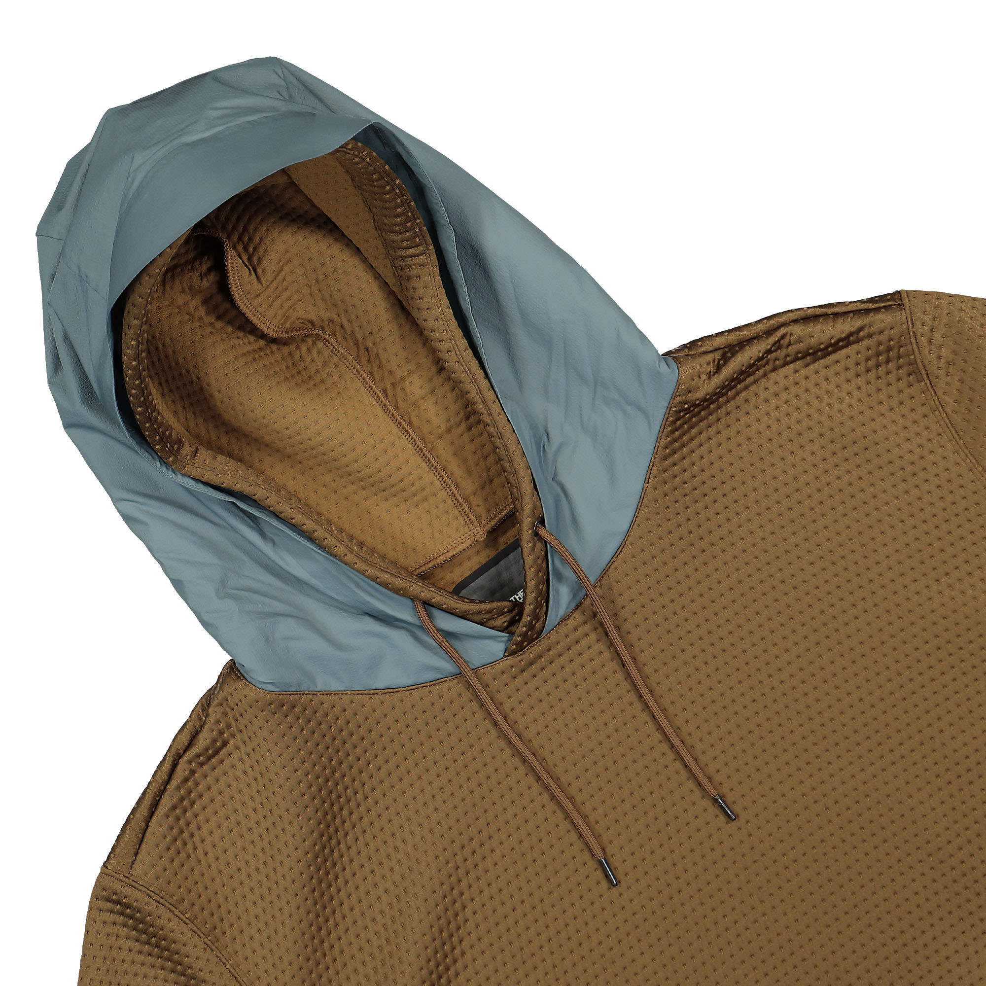 The North Face Undercover x The North Face DotKnit Double Hoodie Sepia Brown / Concrete Grey Hoodies Close-up | Overkill
