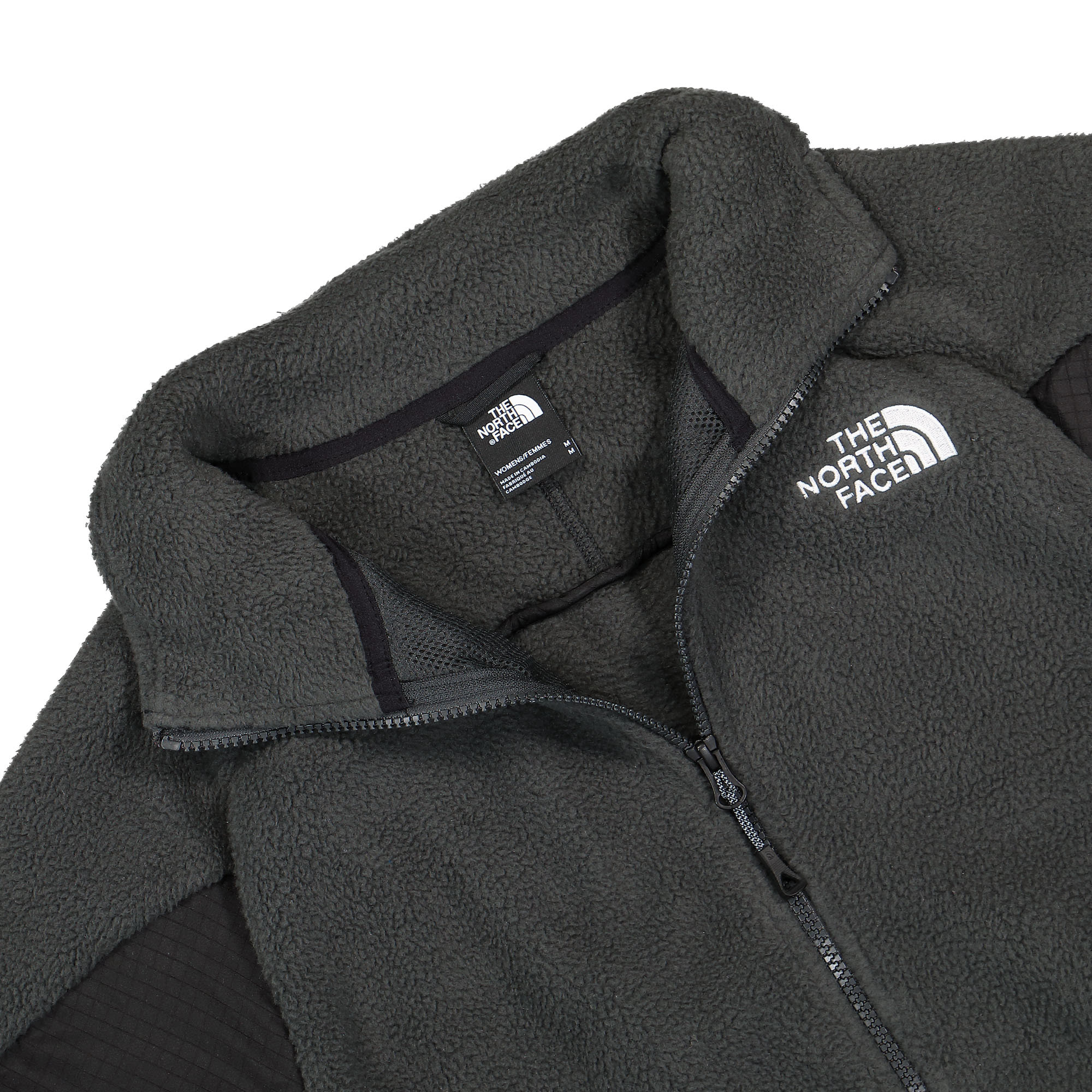 The North Face W Fleeski Y2K Jacket Asphalt Grey - TNF Black Fleece Jackets Close-up | Overkill
