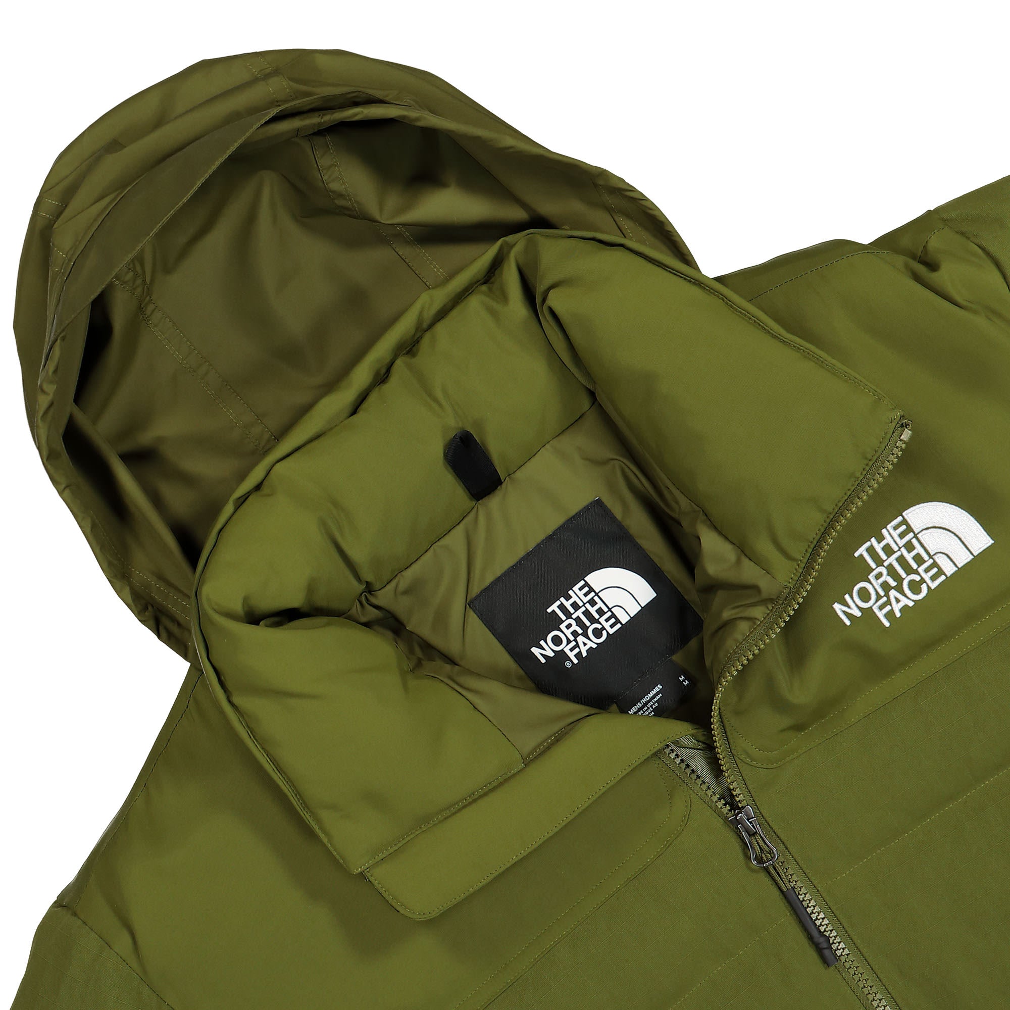 The North Face 1992 Ripstop Nuptse Jacket Forest Olive Puffer Jackets Close-up | Overkill