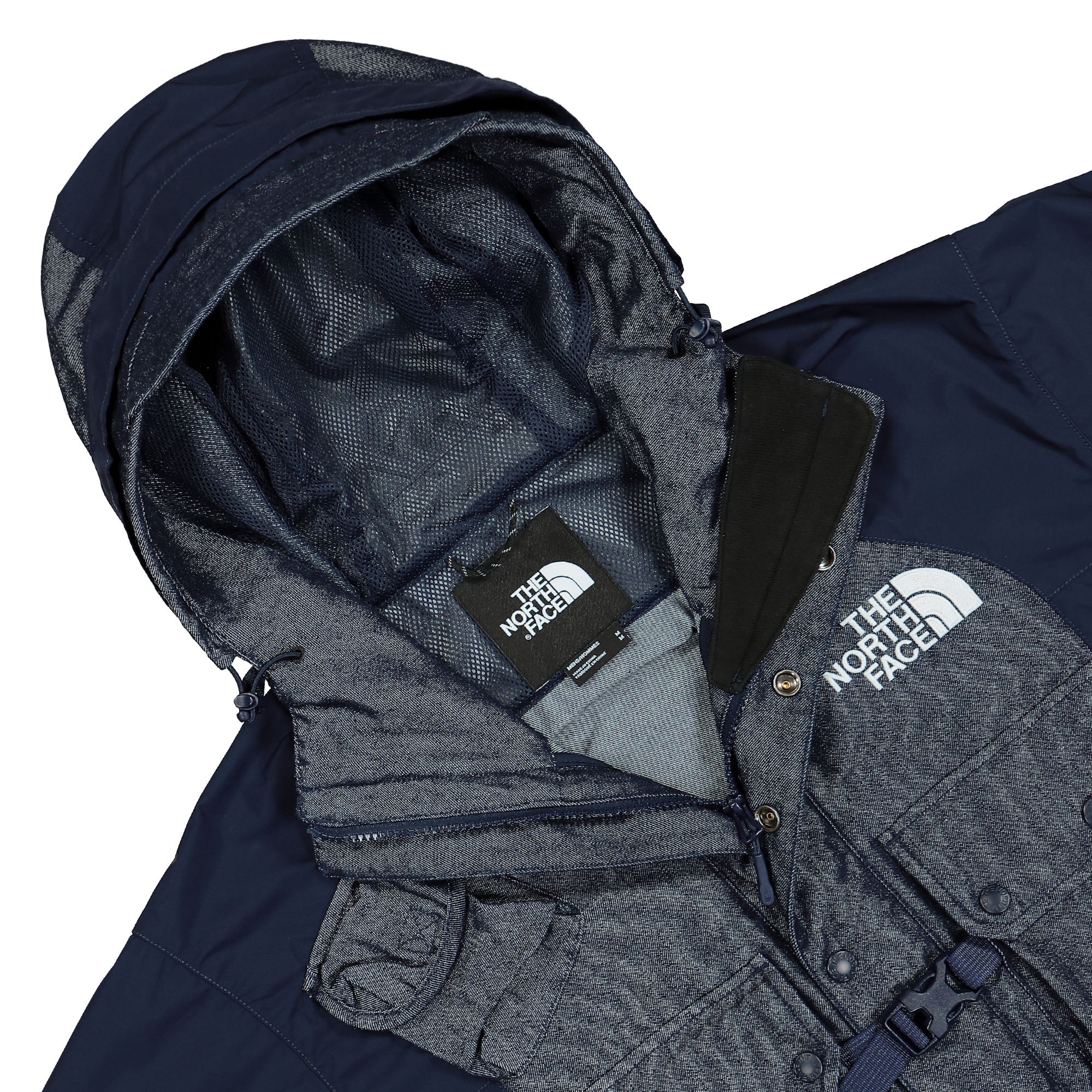 The North Face Multi Pocket Denim Jacket - AP Light Indigo Denim Wash Jackets Close-up | Overkill