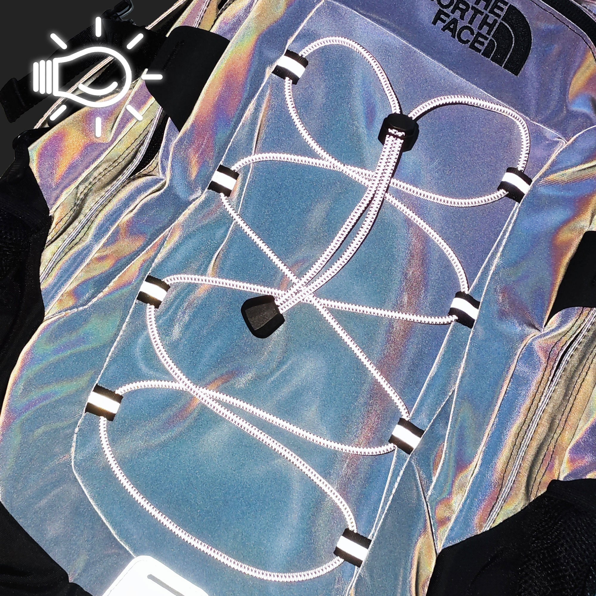 The North Face Borealis Classic Backpack 25th Anniversary TNF Black Reflective Backpacks Close-up | Overkill