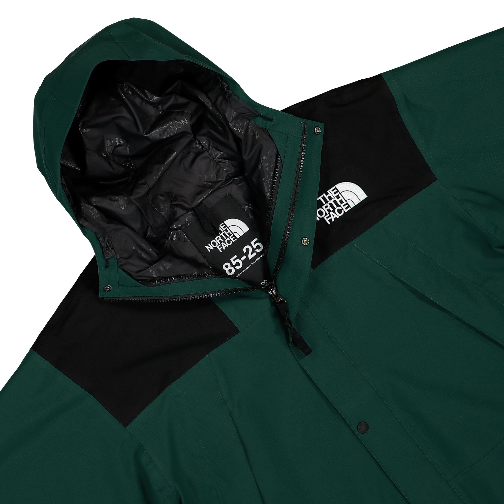 The North Face Dryvent Mono Mountain Jacket Deep Nori / TNF Black Windbreaker Close-up | Overkill