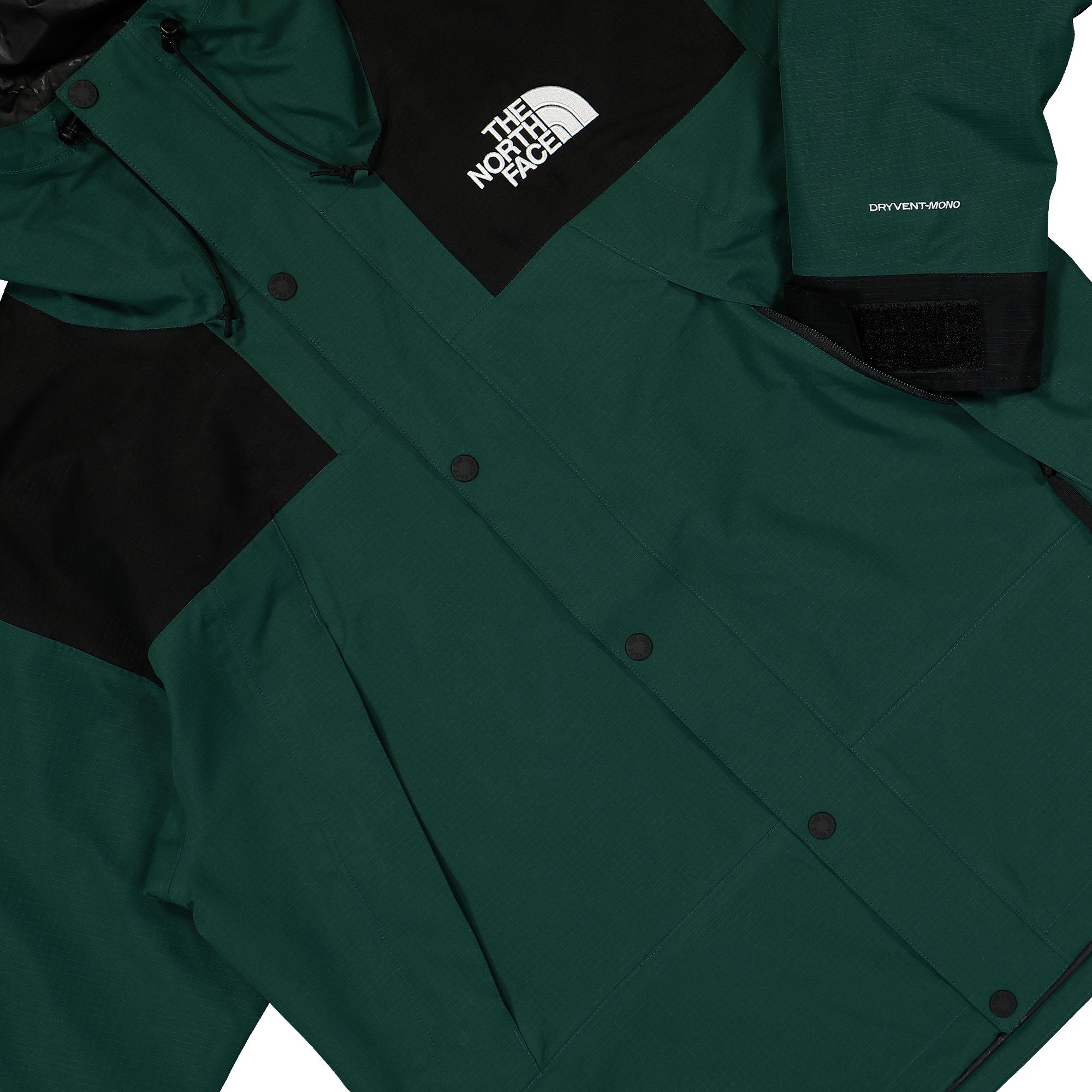 The North Face Dryvent Mono Mountain Jacket Deep Nori / TNF Black Windbreaker Detailfoto | Overkill