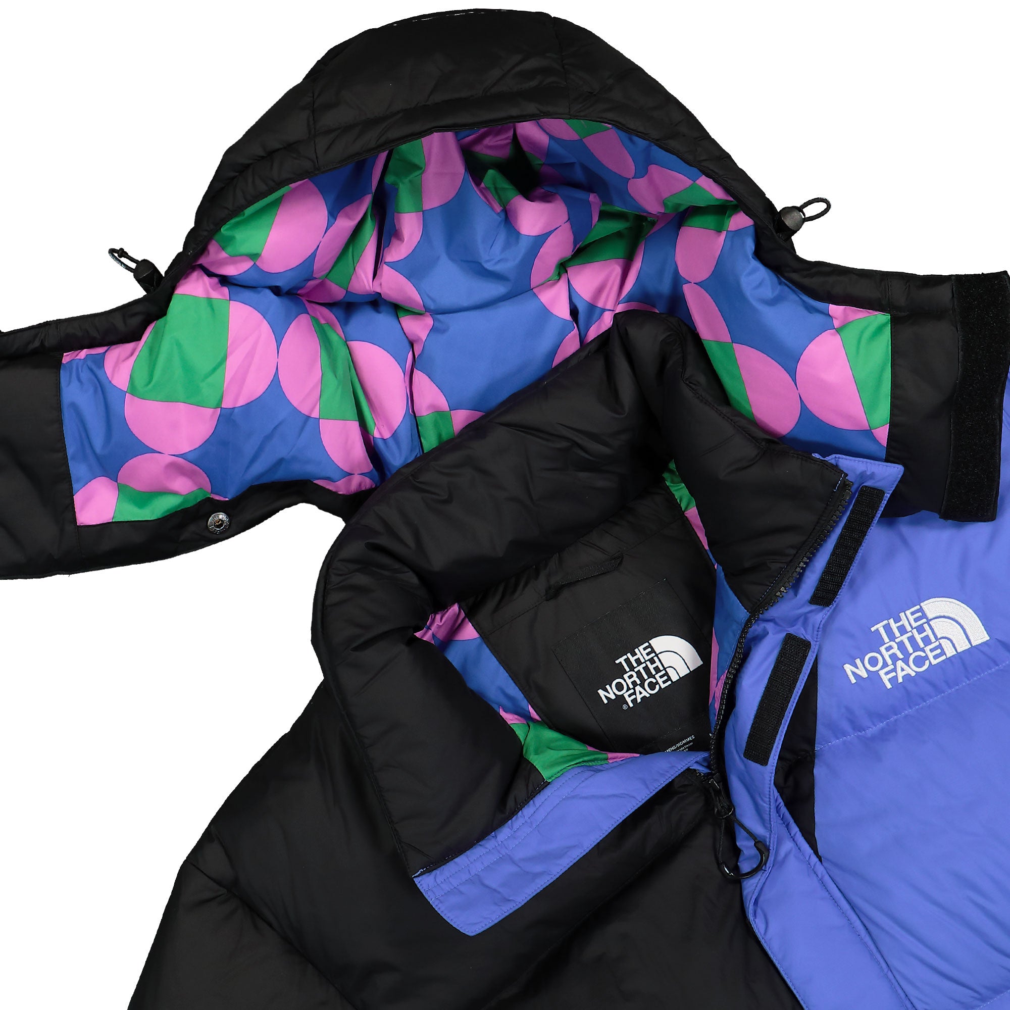 The North Face Down Puffer Jacket TNF Black / Solar Blue Puffer Jackets Close-up | Overkill