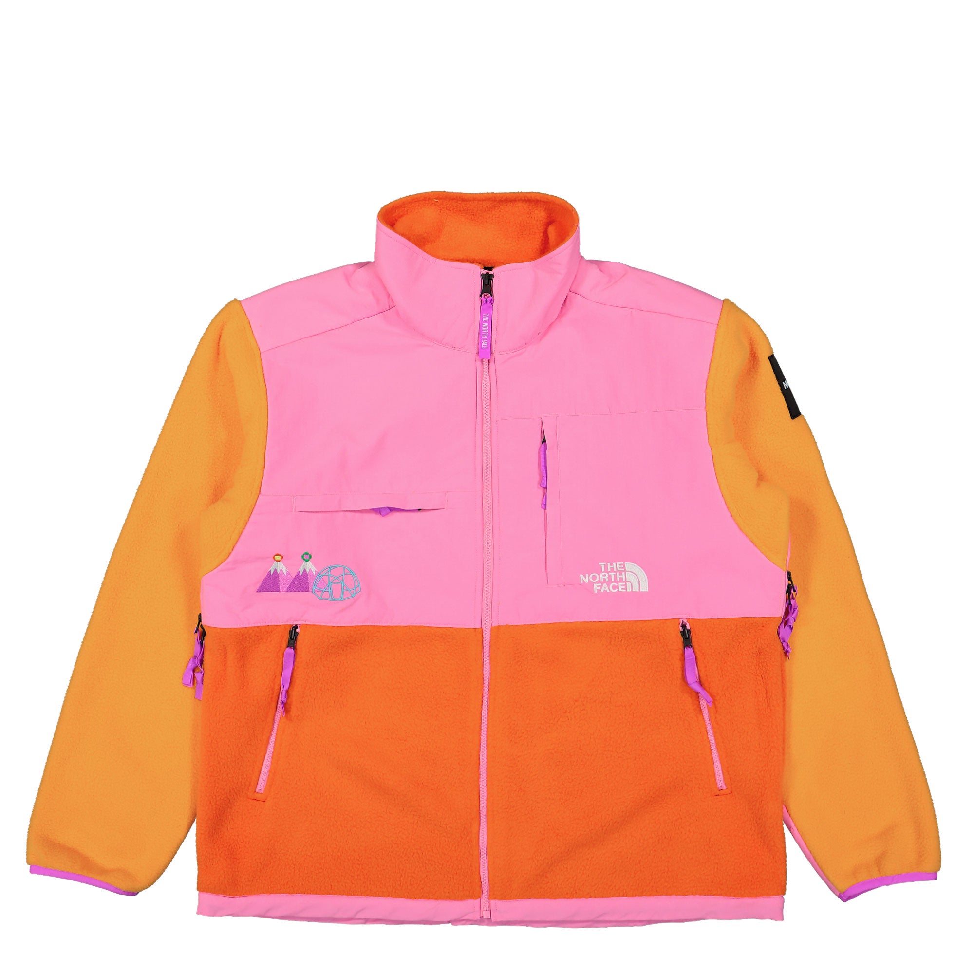 The North Face Retro Denali Jacket Red Orange / Apricot Glaz Fleece Jackets Detail view 3 | Overkill