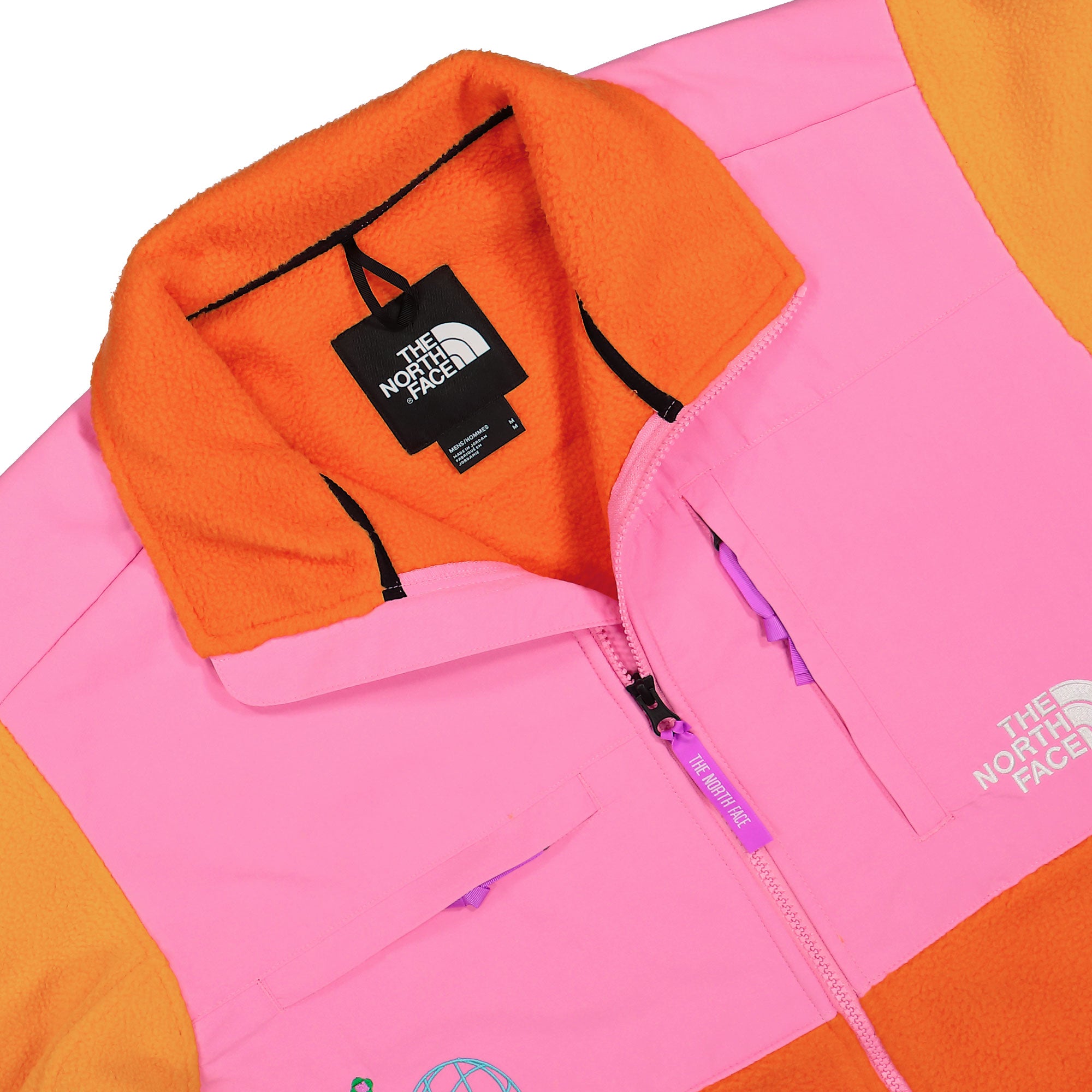 The North Face Retro Denali Jacket Red Orange / Apricot Glaz Fleece Jackets Close-up | Overkill