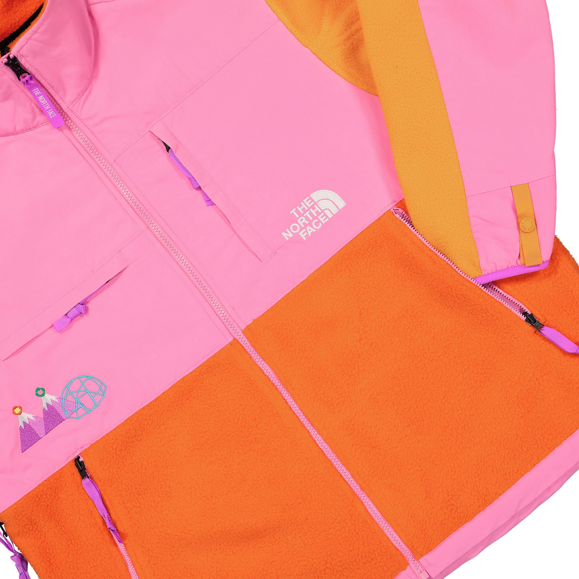 The North Face Retro Denali Jacket Red Orange / Apricot Glaz Fleece Jackets Detail view 7 | Overkill