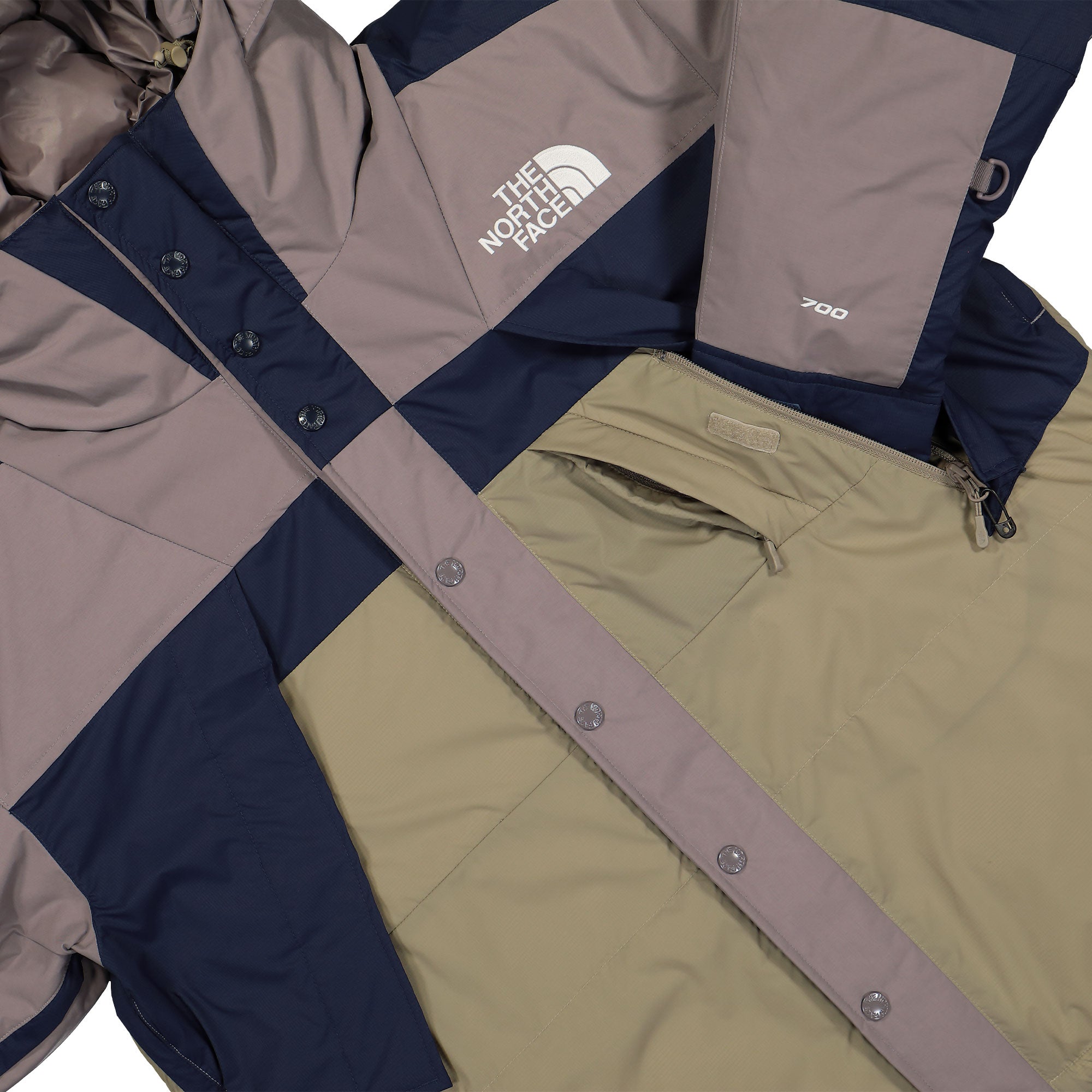 The North Face Heavy Weight Mountain Down Jacket AP Lunar Stone / Cavern Grey Jackets Detailfoto | Overkill