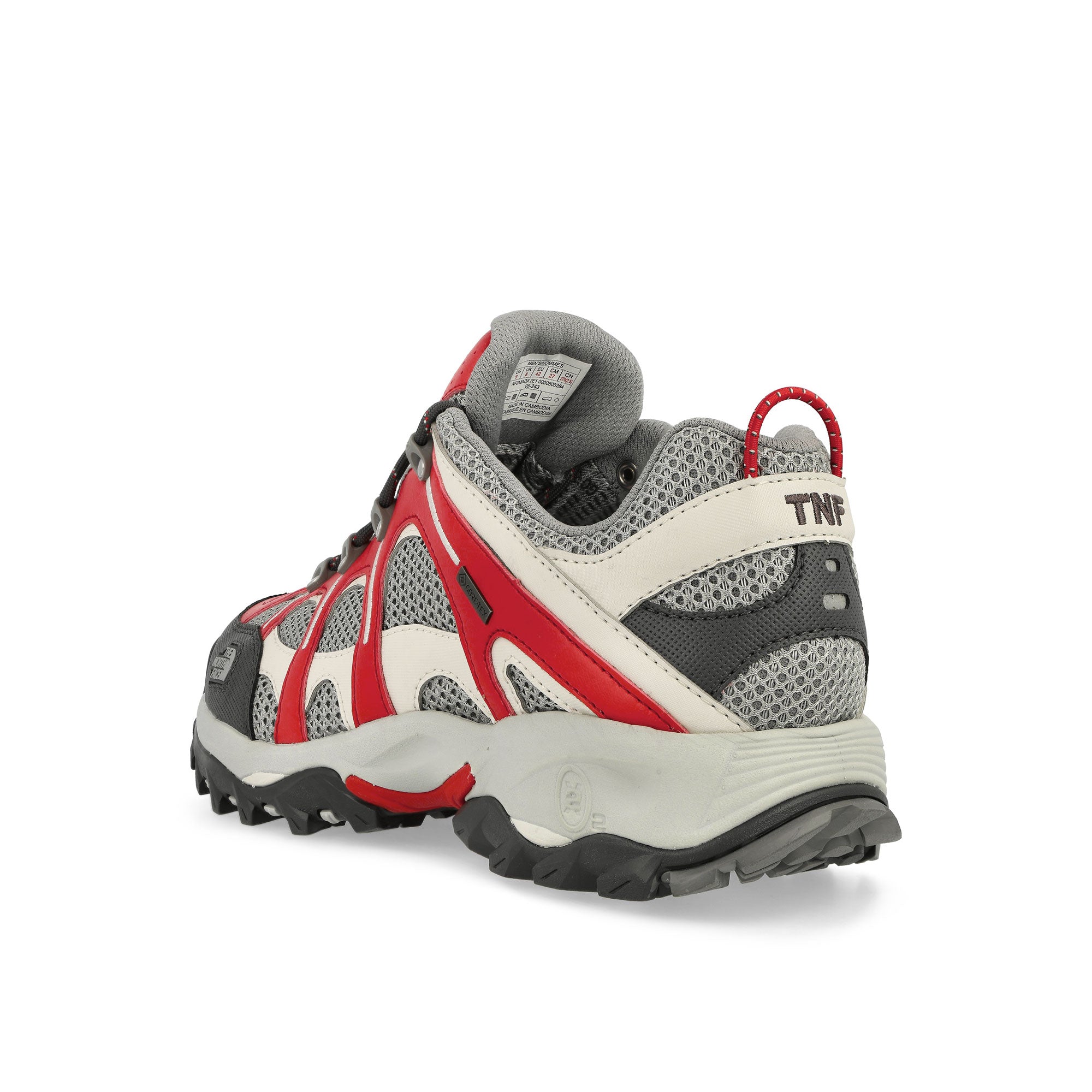 The North Face M Hedgehog 06 Gore Tex Red / Concrete Low Top Sneakers Material | Overkill