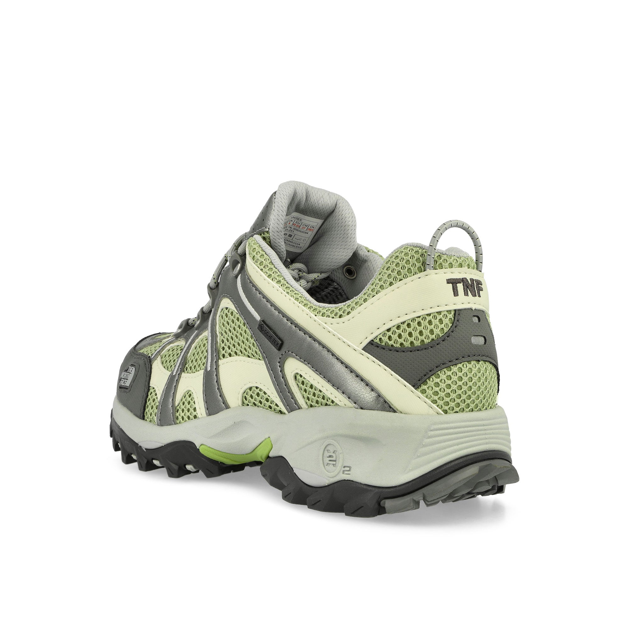 The North Face Hedgehog 06 Gore-Tex Jade / Silver Metallic Low Top Sneakers Material | Overkill