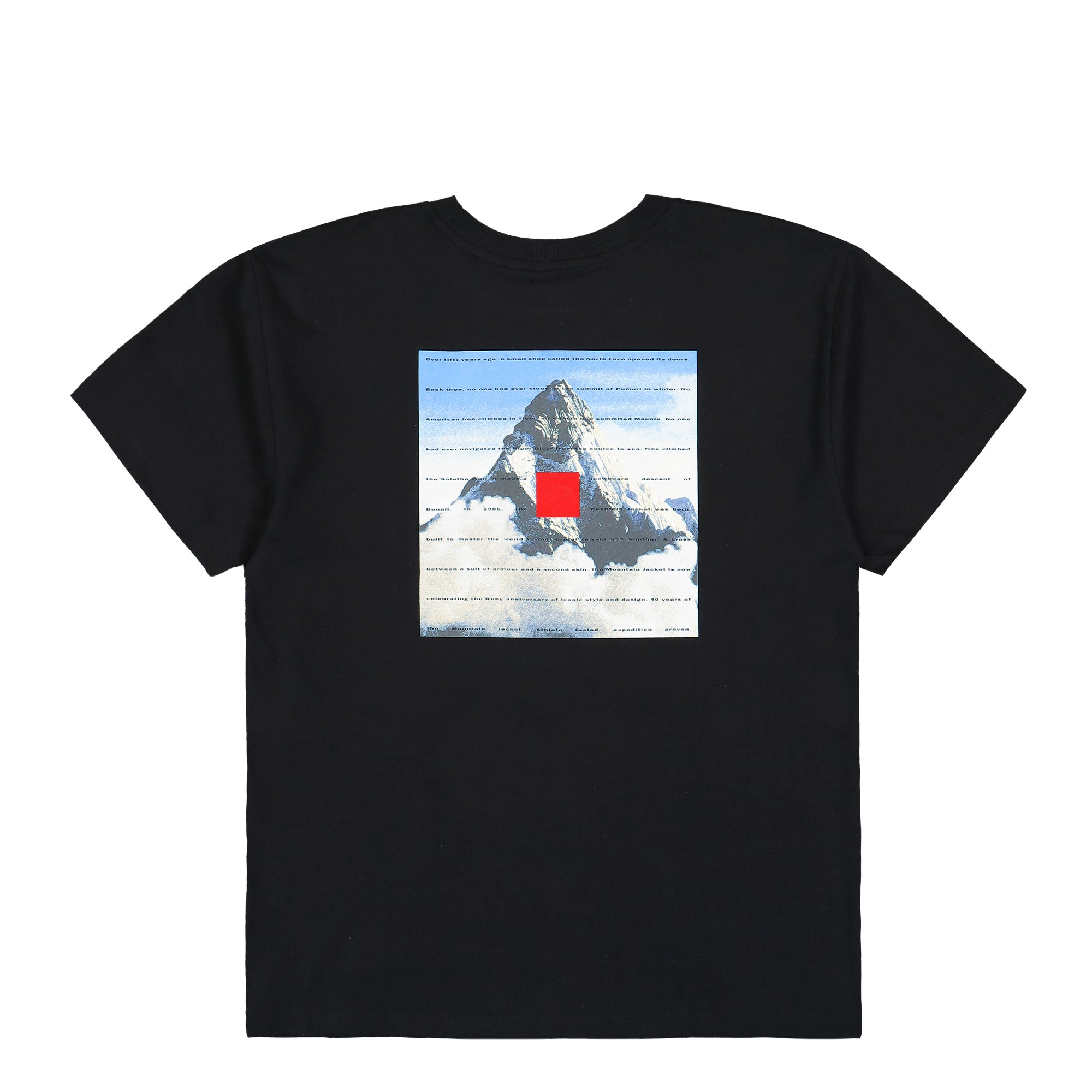 The North Face S/S 40th Anniversary T-Shirt TNF Black T-Shirts Close-up | Overkill