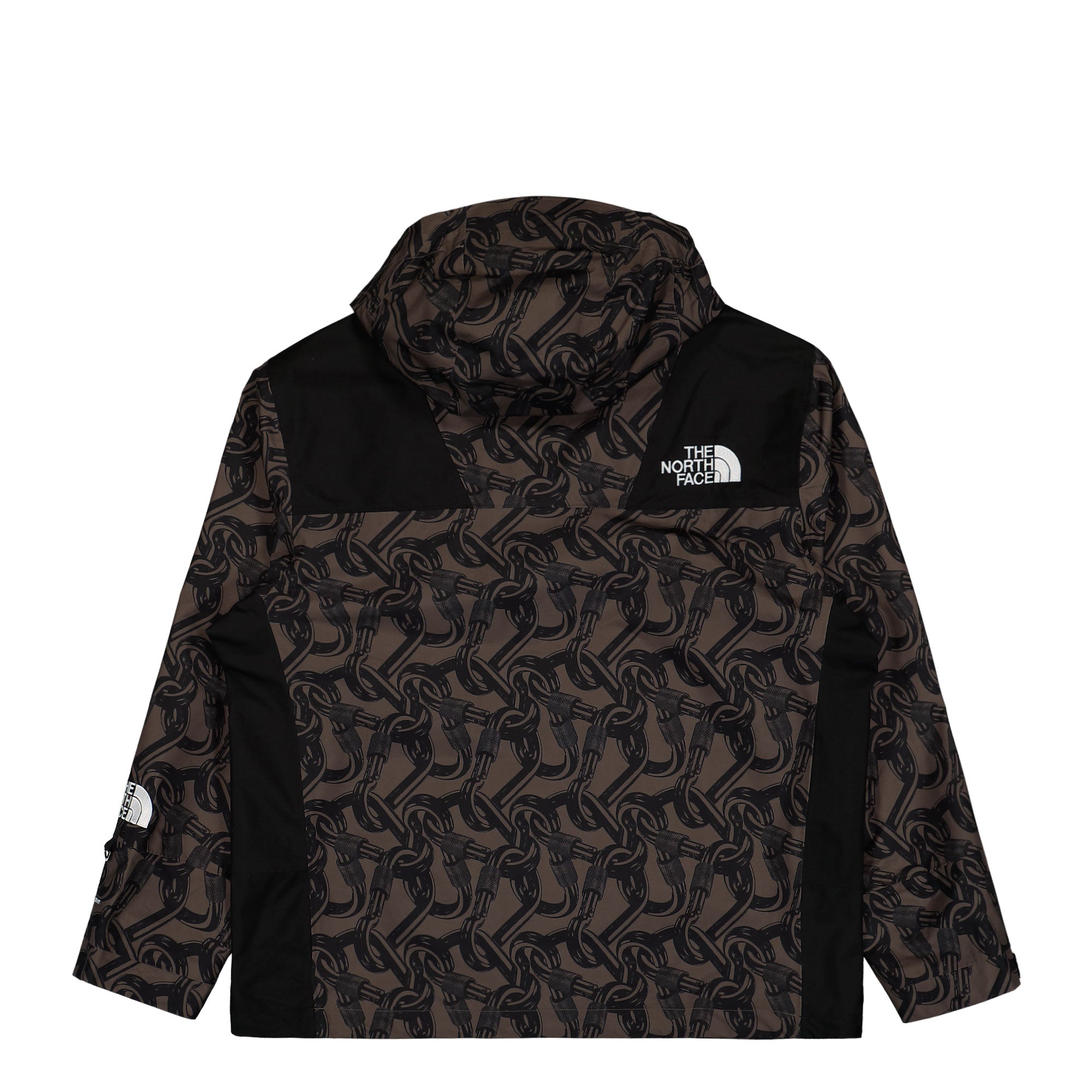 The North Face U NSE Shell Jacket Print Smokey Brown Carabiner Windbreaker Material | Overkill