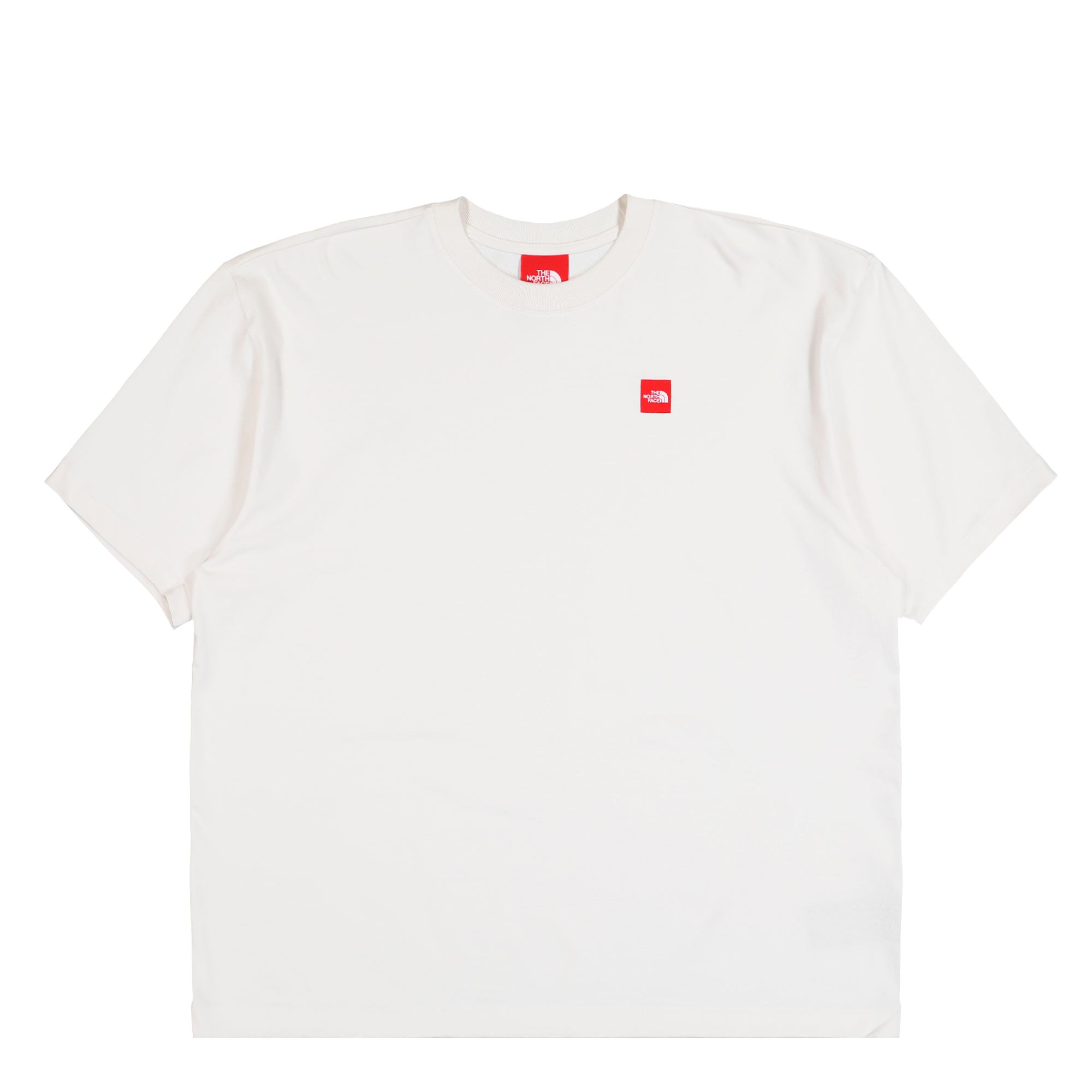 The North Face M TNF Red Box S/S Tee White Dune T-Shirts NF0A8EG5QLI1 | Overkill