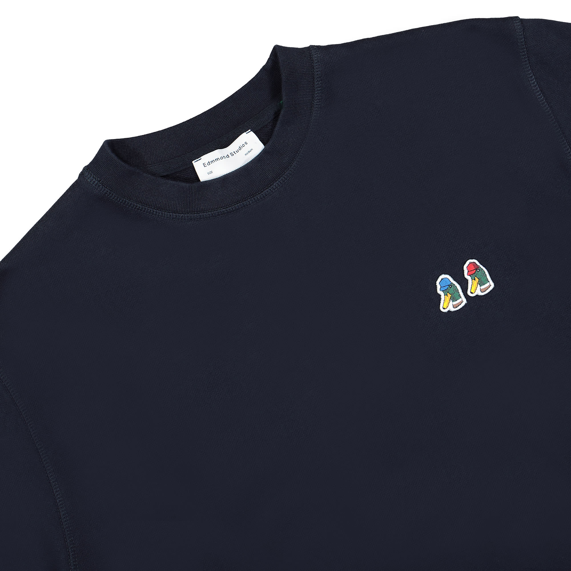 Edmmond Studios Special Duck Head Sweatshirt Navy Sweatshirts Close-up | Overkill