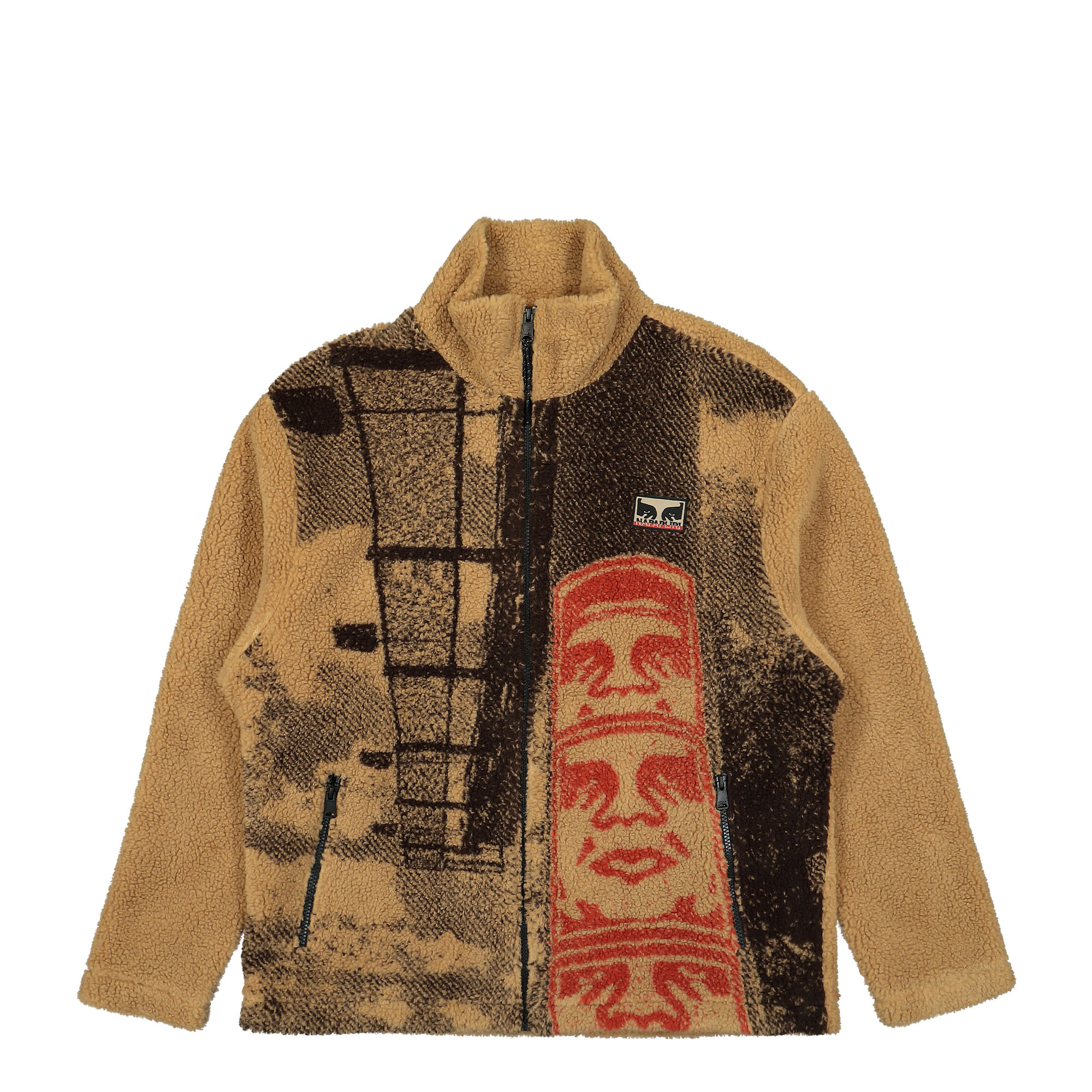 Obey Napapijri x Obey Street Campaign Fleece Jacket Toffee Fleece Jackets NP0A4HMEF2X1 | Overkill