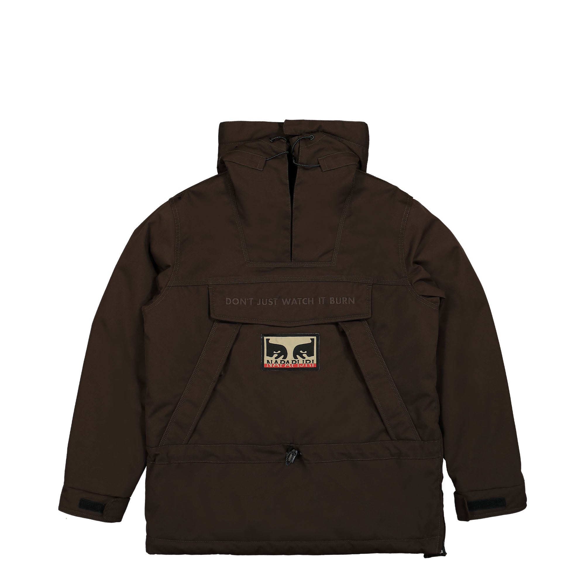 Obey Napapijri x Obey Dont Just Watch It Burn Skidoo Jacket Dark Brown Jackets NP0A4HMJWA91 | Overkill