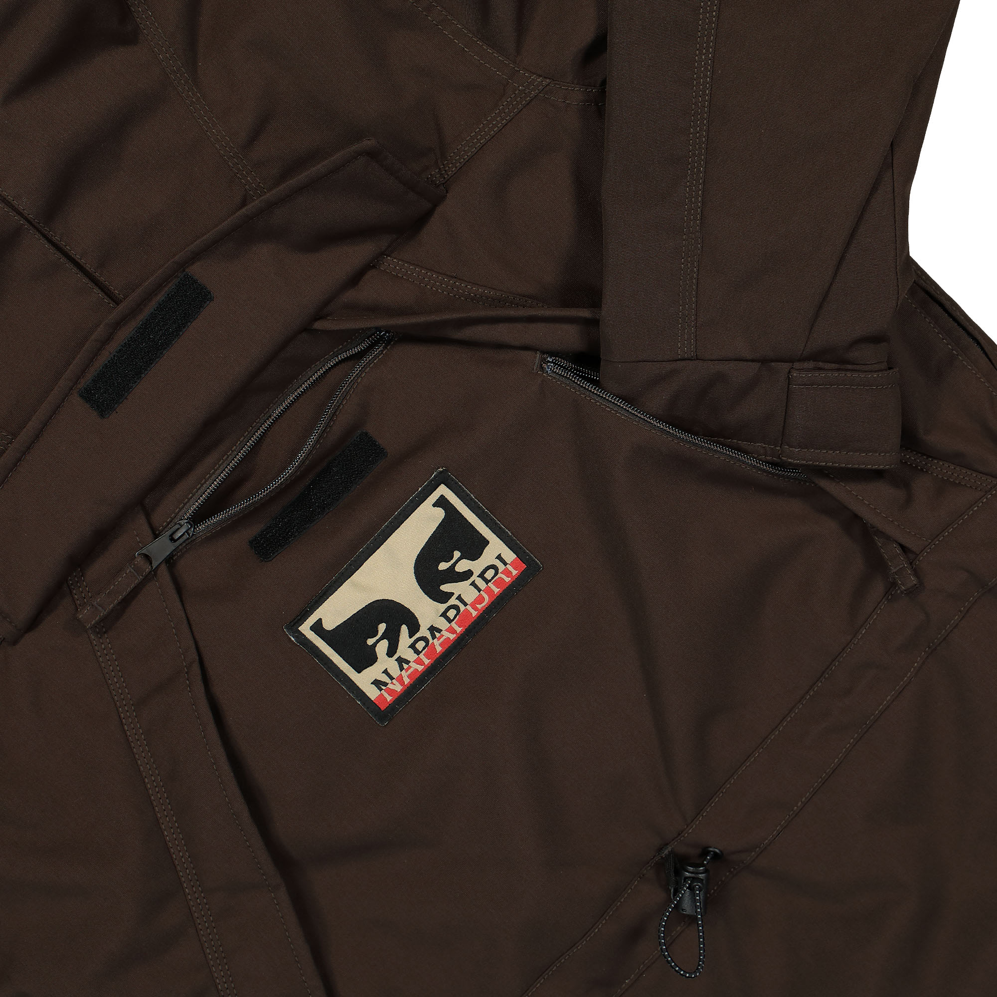 Obey Napapijri x Obey Dont Just Watch It Burn Skidoo Jacket Dark Brown Jackets Detailfoto | Overkill