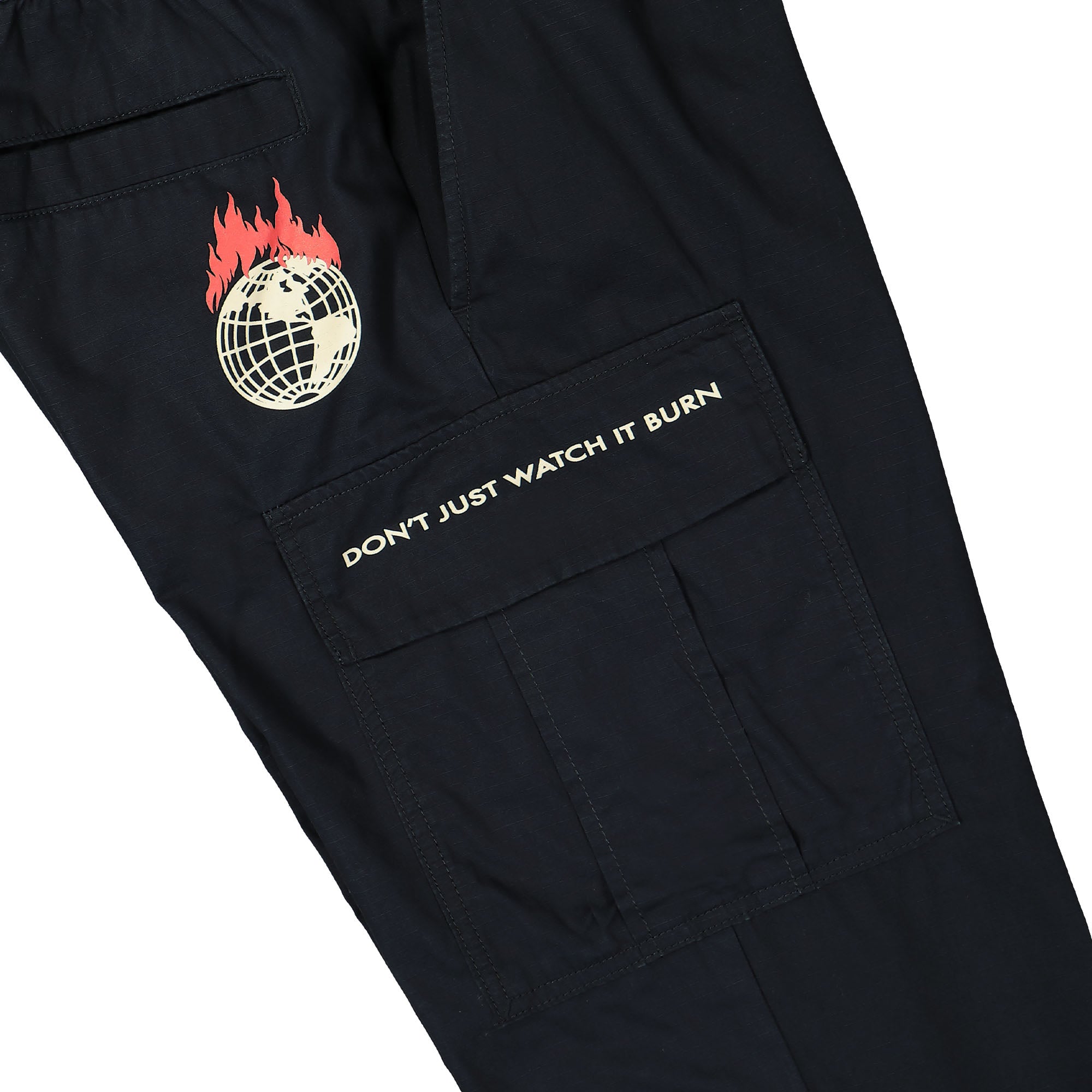 Obey Napapijri x Obey Dont Just Watch It Burn Pant Black Sweat & Track Pants Detail view 2 | Overkill