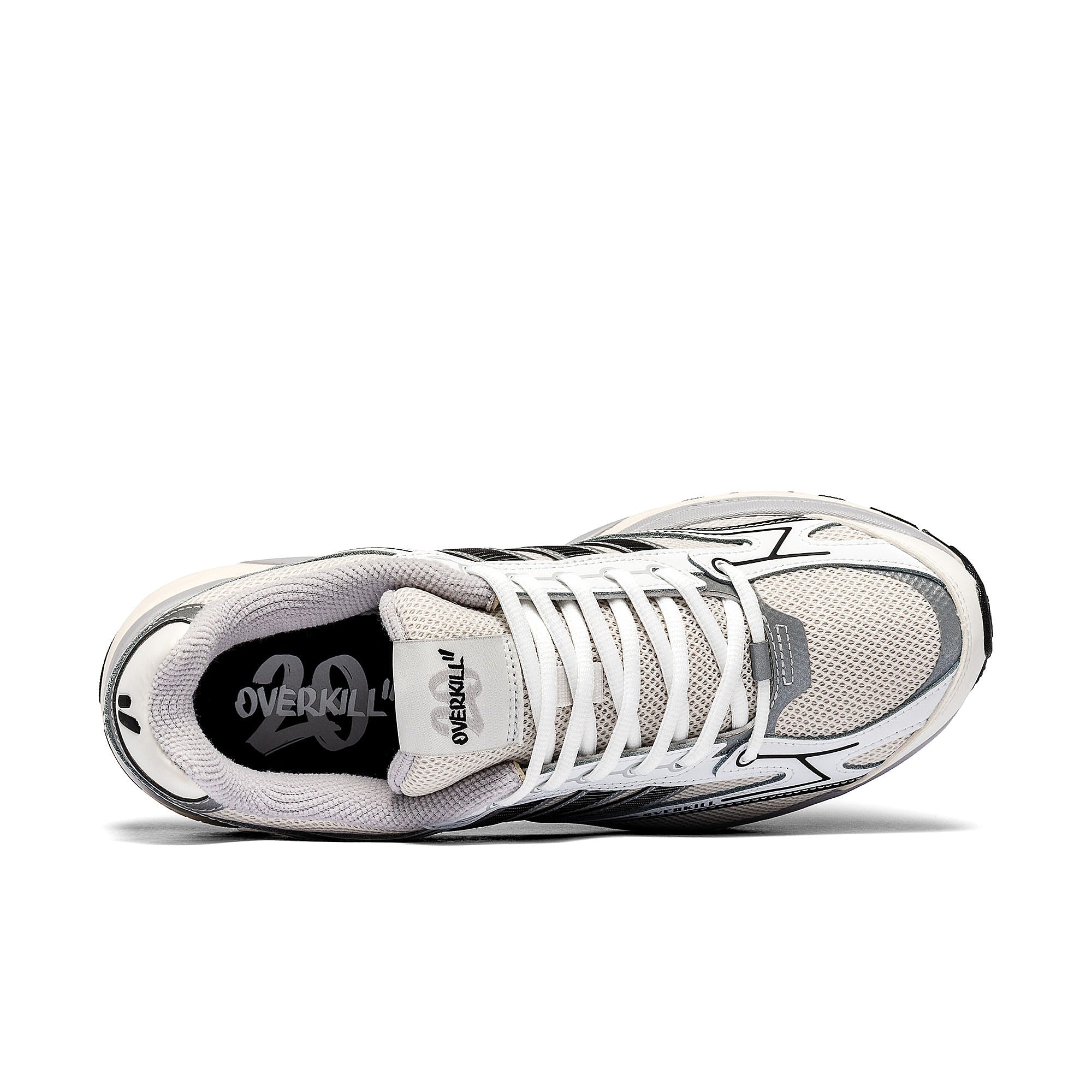 Overkill x adidas Spiritain 2000 Friends & Family Crystal White / Core Black / Footwear White Low Top Sneakers ID3680 Detail View 3 | Overkill