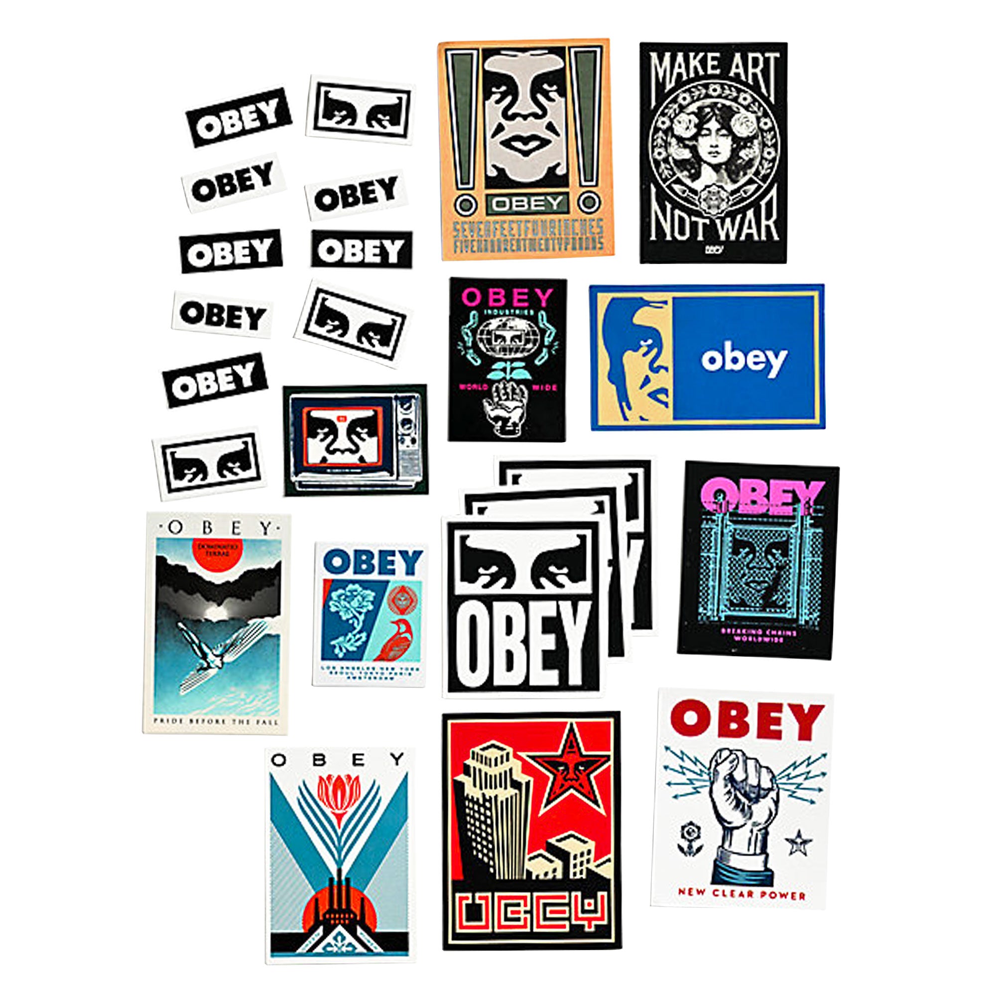 Obey Sticker Pack 7 Assorted Other Prints 100270035-AST | Overkill