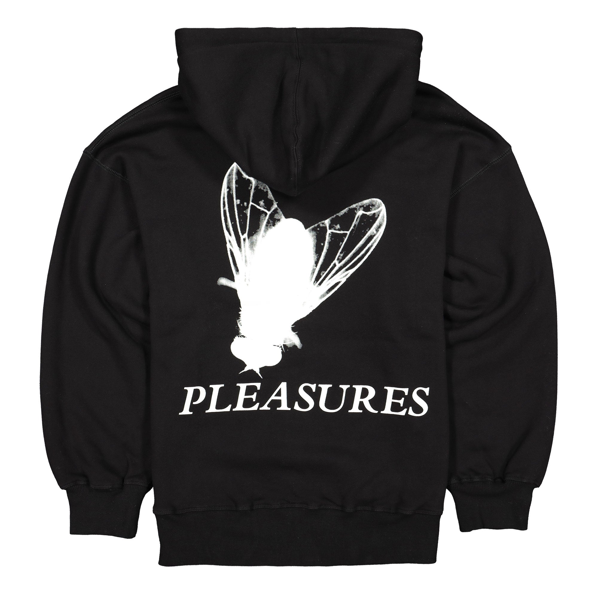 Pleasures Clarity Zip Hoodie Black Hoodies Material | Overkill