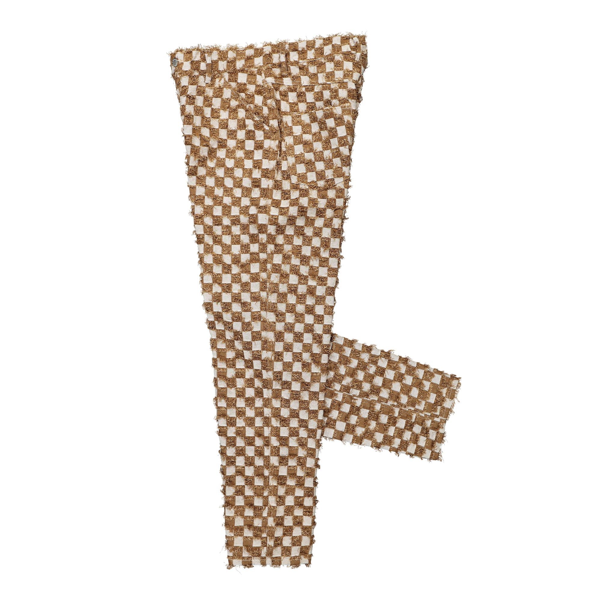 Pleasures Curfew Checker Work Pants Brown Casual Pants Close-up | Overkill