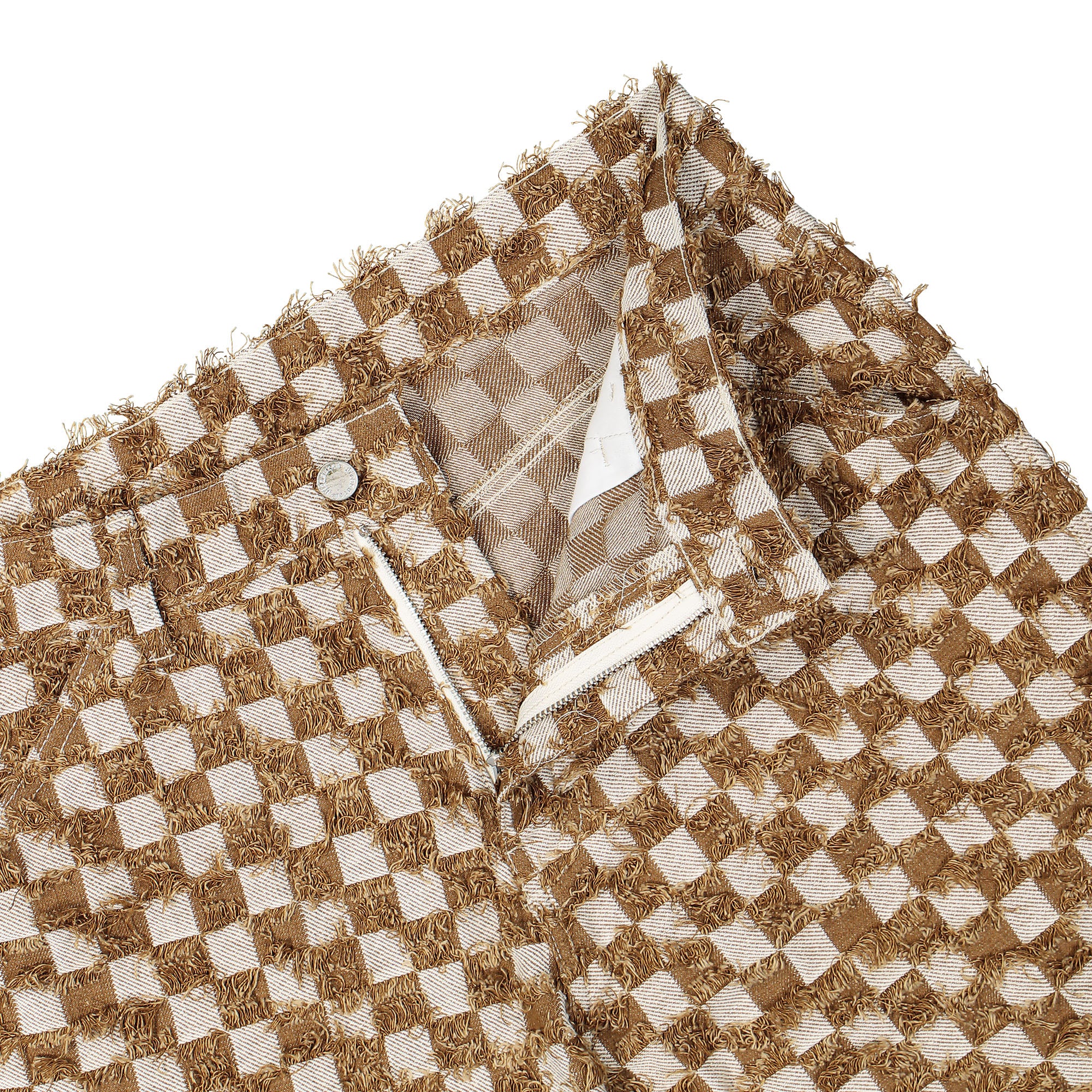 Pleasures Curfew Checker Work Pants Brown Casual Pants Detailfoto | Overkill