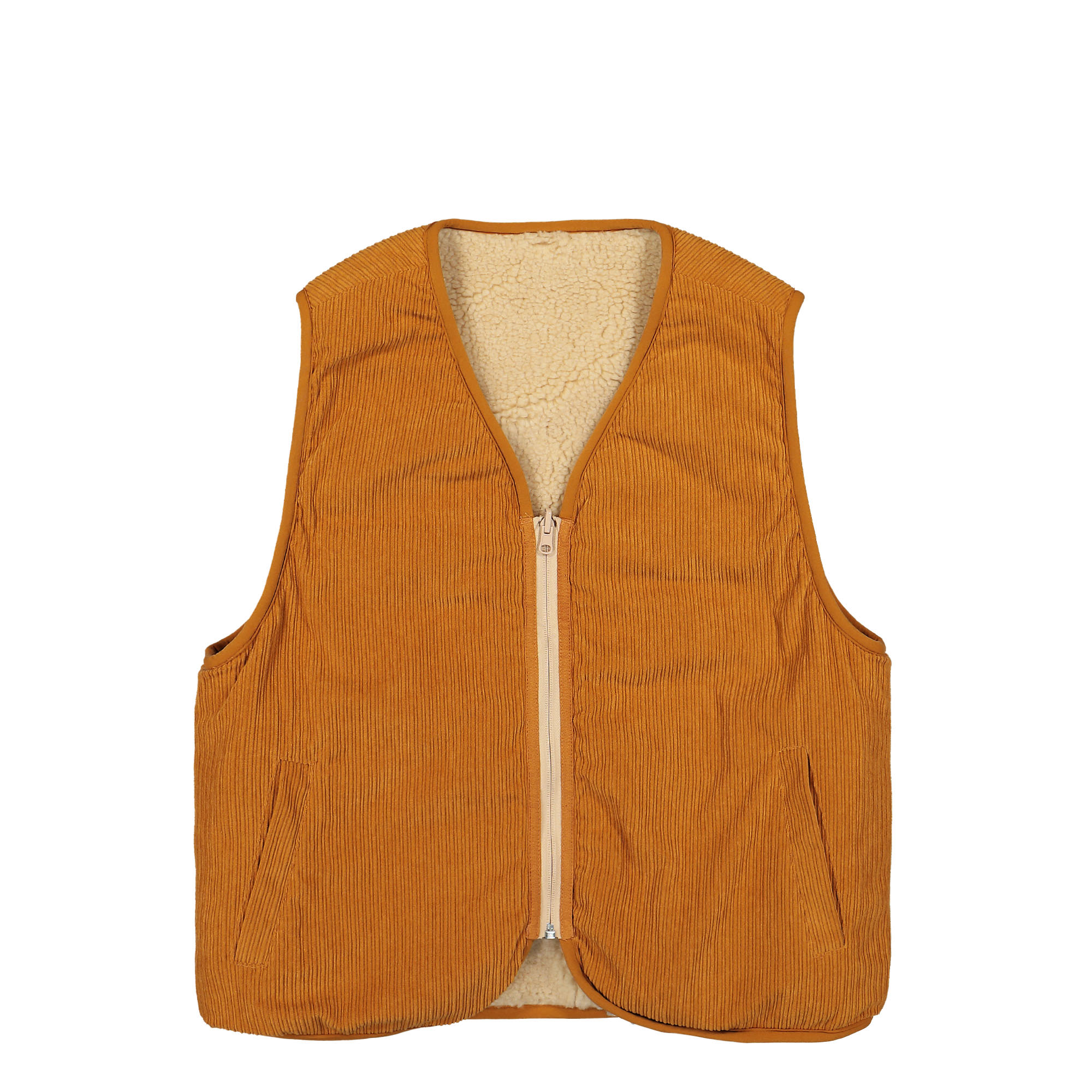 Pleasures Infinite Reversible Vest Beige Vests Close-up | Overkill