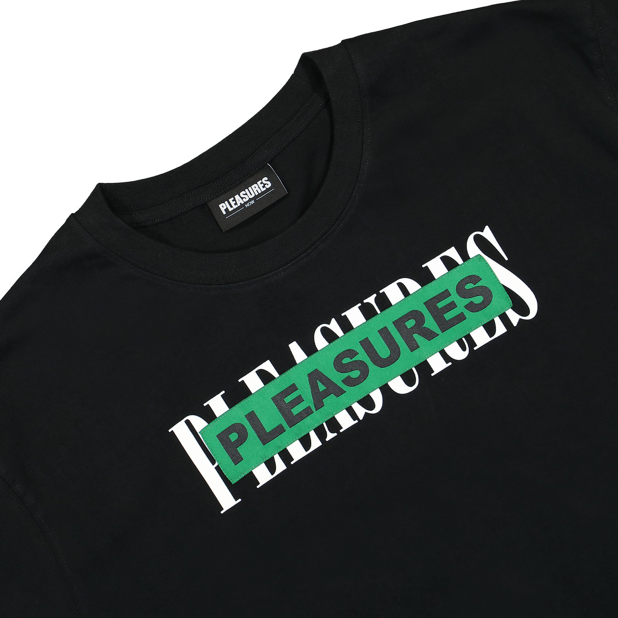 Pleasures Doubles Heavyweight Shirt Black T-Shirts Close-up | Overkill