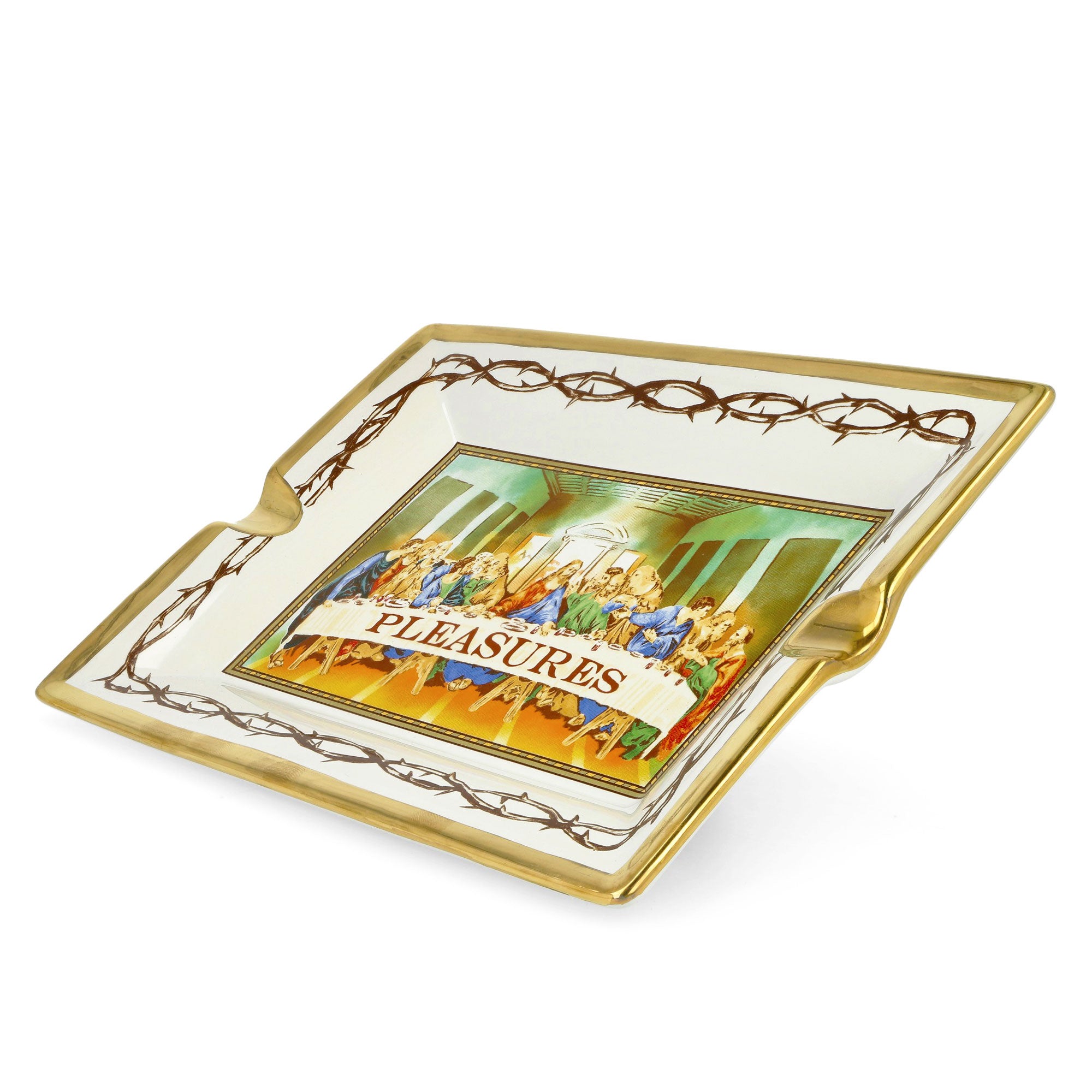 Pleasures Supper Ceramic Tray White Trays Material | Overkill