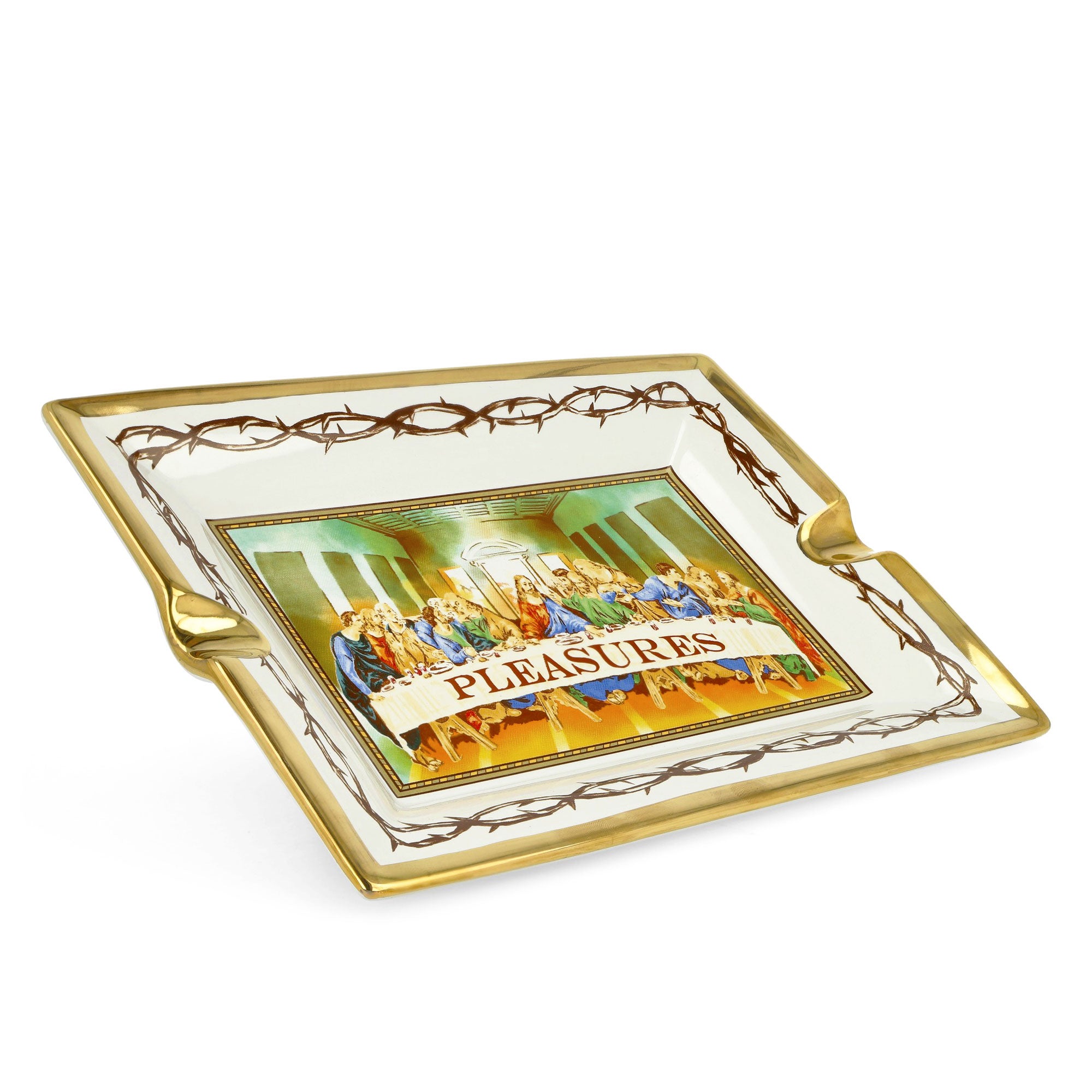 Pleasures Supper Ceramic Tray White Trays Close-up | Overkill