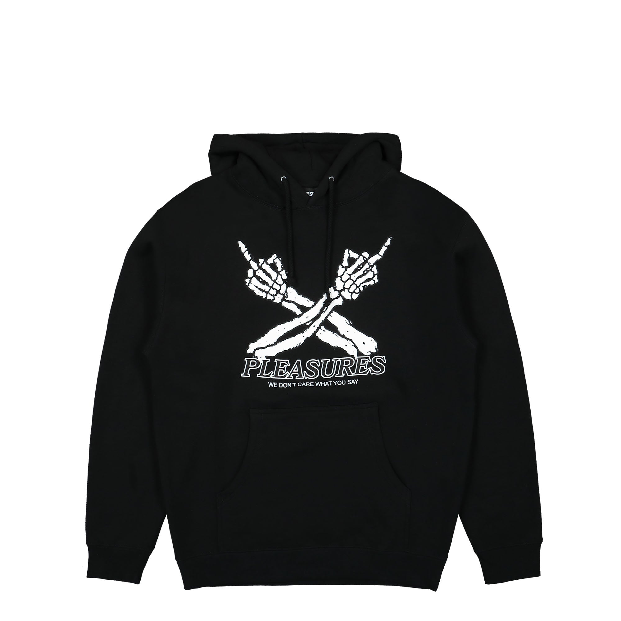 Pleasures Dont Care Hoodie Black Hoodies P23SP052-Black | Overkill