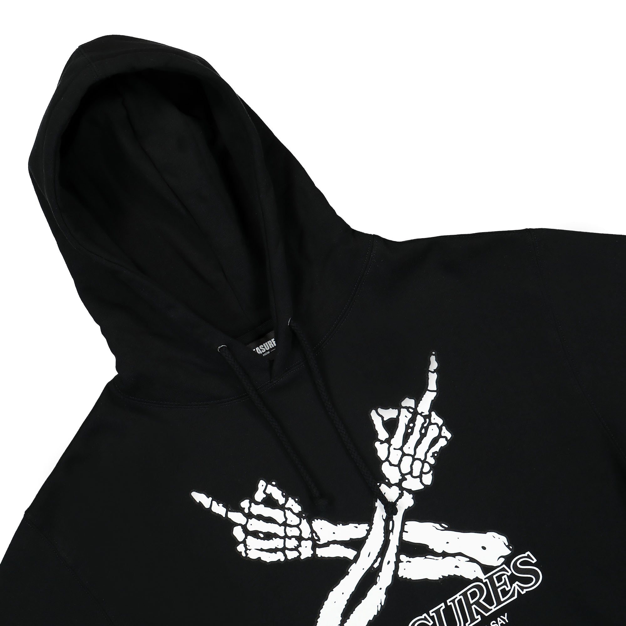 Pleasures Dont Care Hoodie Black Hoodies Close-up | Overkill