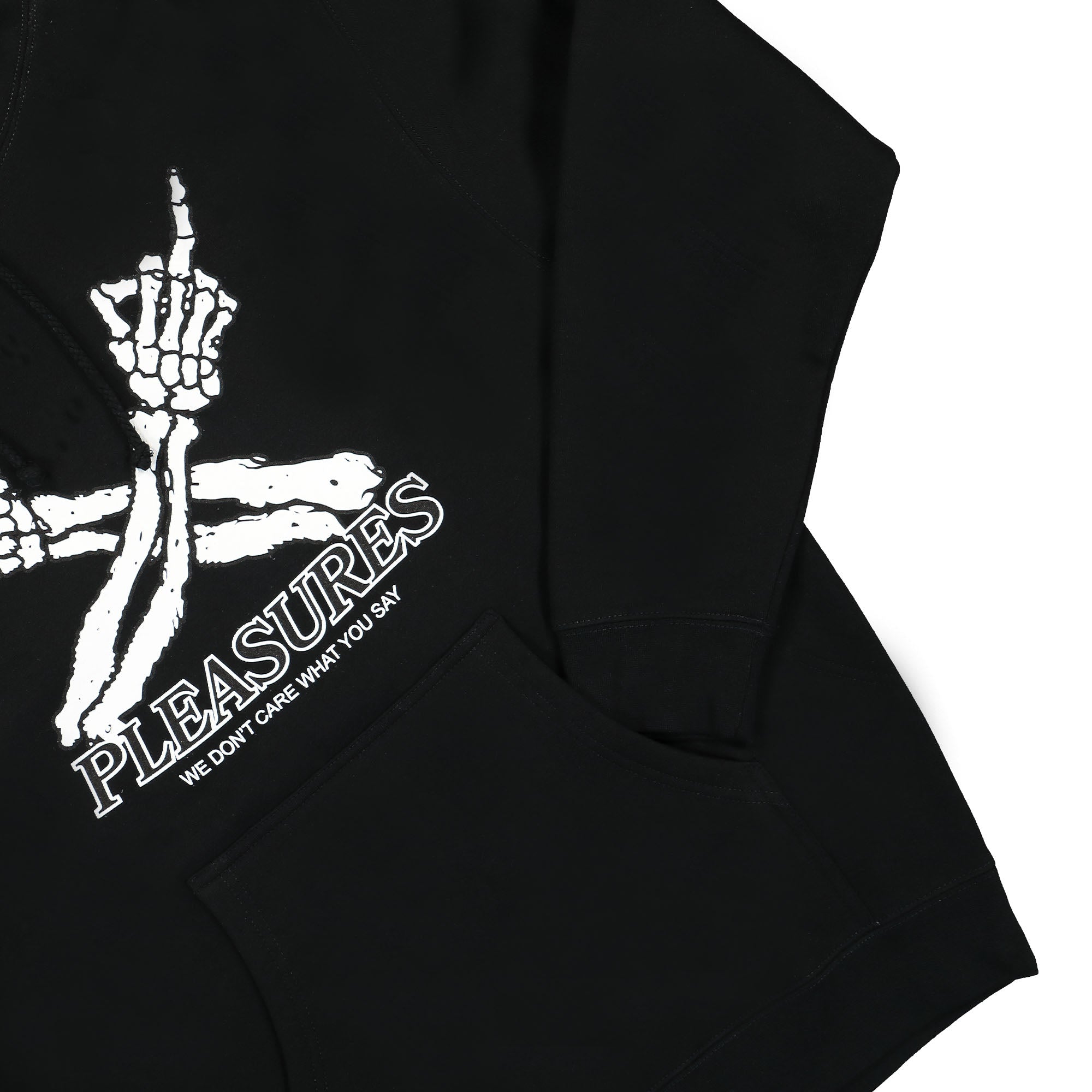 Pleasures Dont Care Hoodie Black Hoodies Detailfoto | Overkill