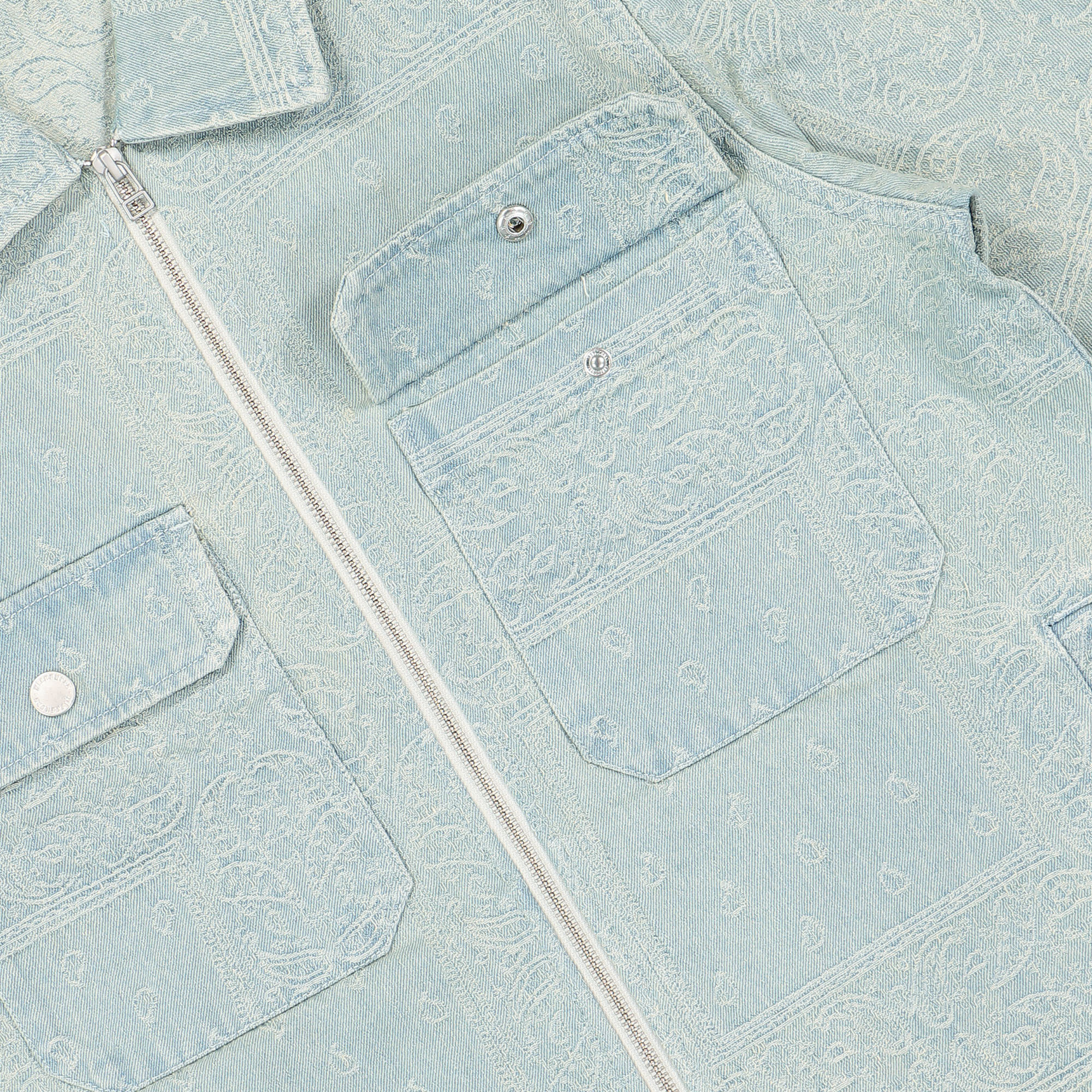 Pleasures Merit Denim Work Jacket Blue Jackets Detail view 1 | Overkill