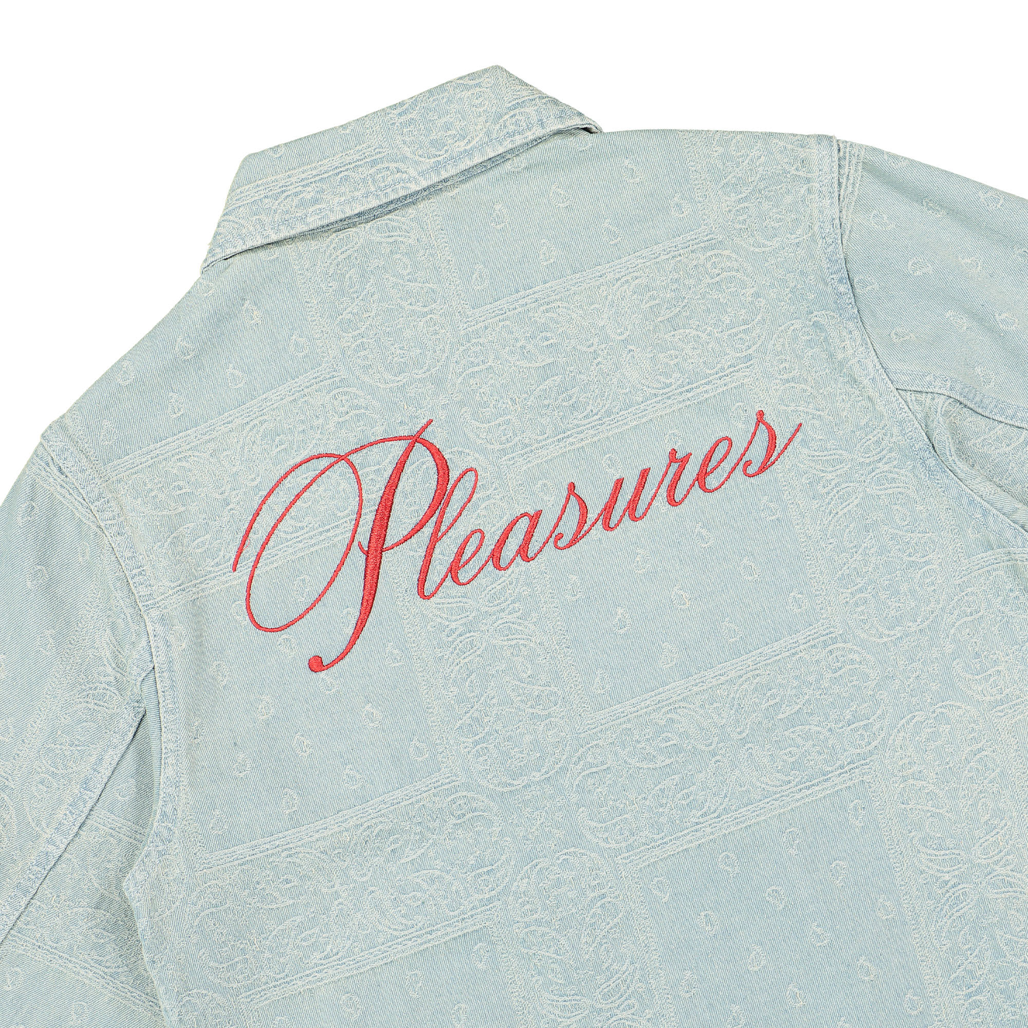 Pleasures Merit Denim Work Jacket Blue Jackets Detail view 2 | Overkill