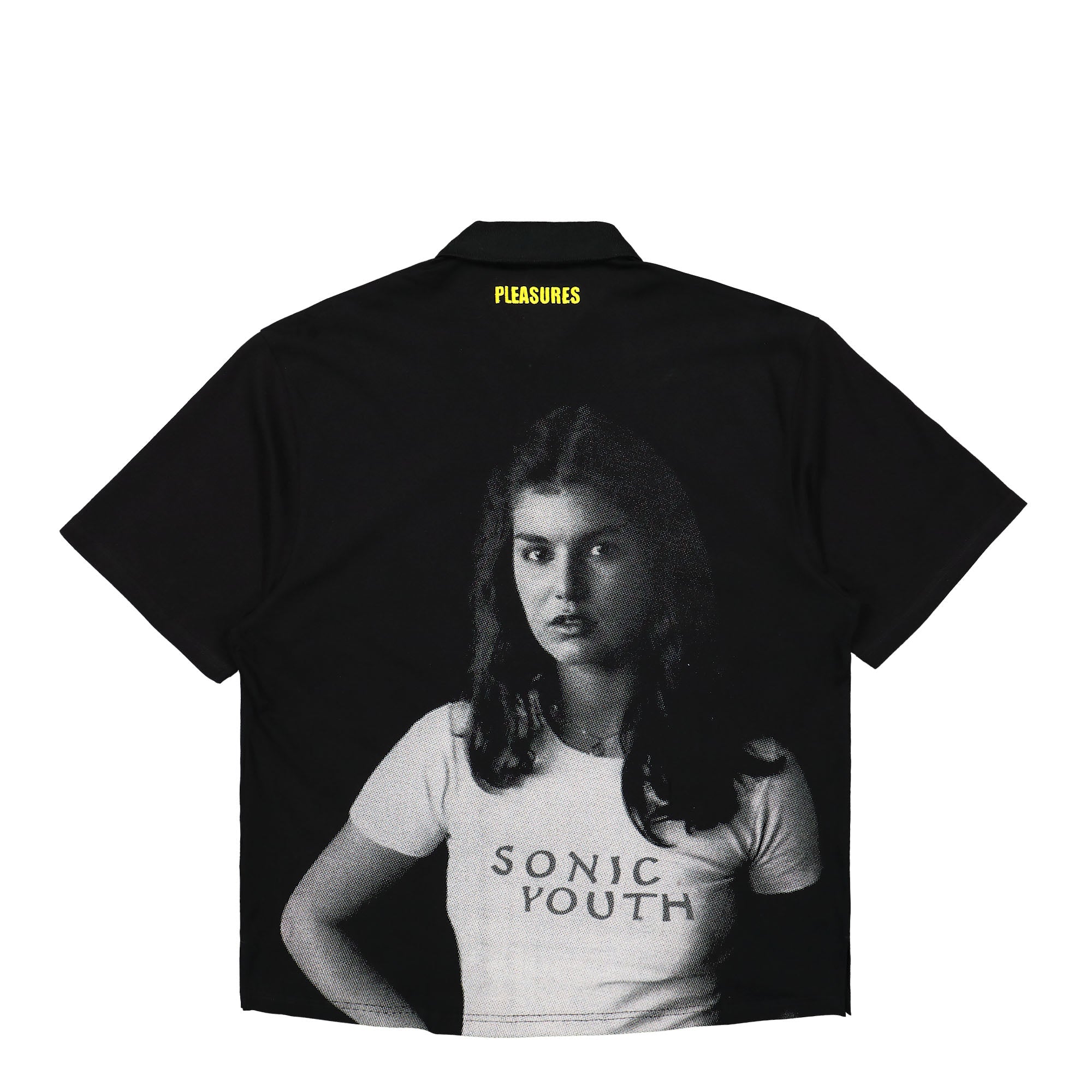 Pleasures Funky Donkey Boxy Polo Black Polo Shirts Material | Overkill