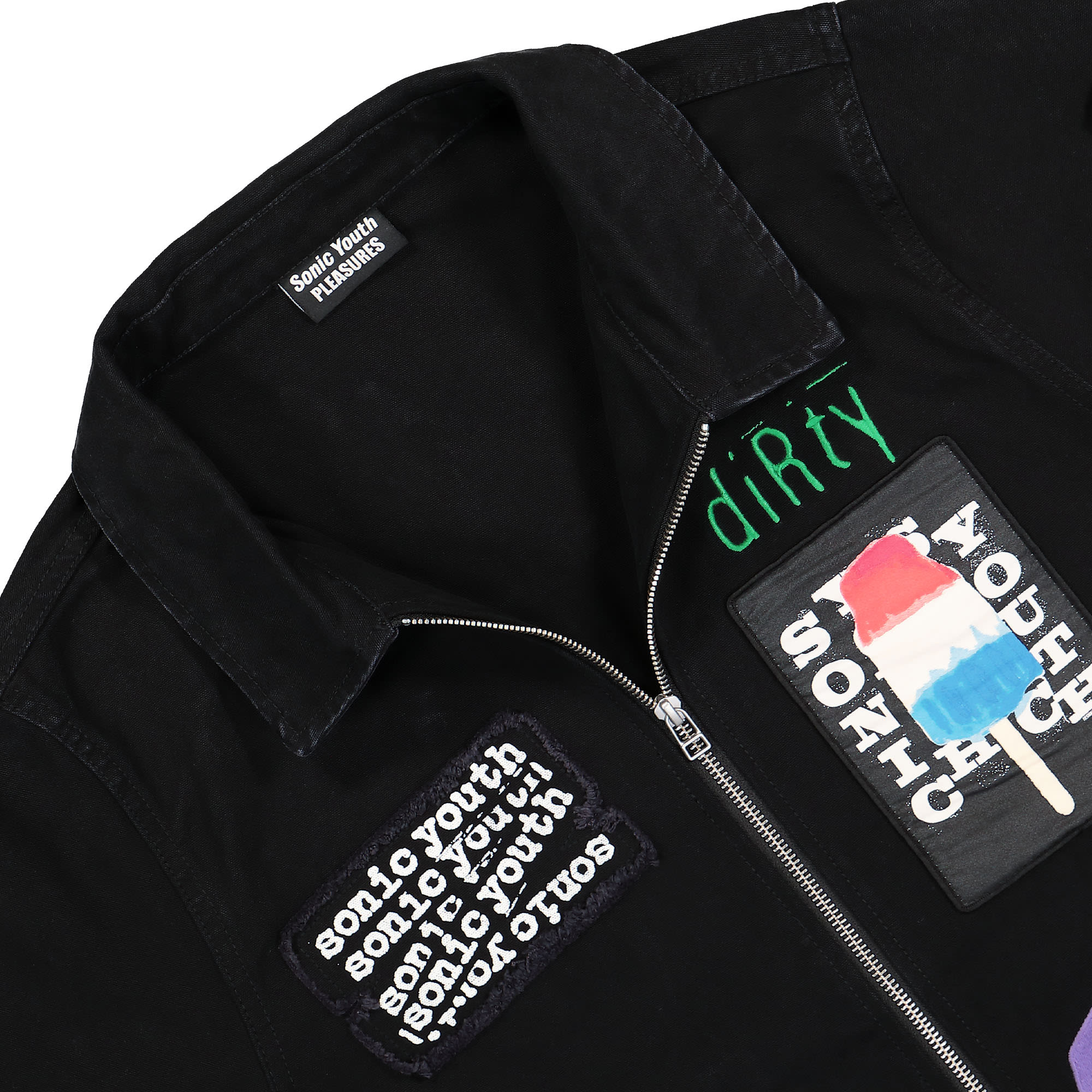 Pleasures Sonic Youth Work Jacket Black Jackets Close-up | Overkill