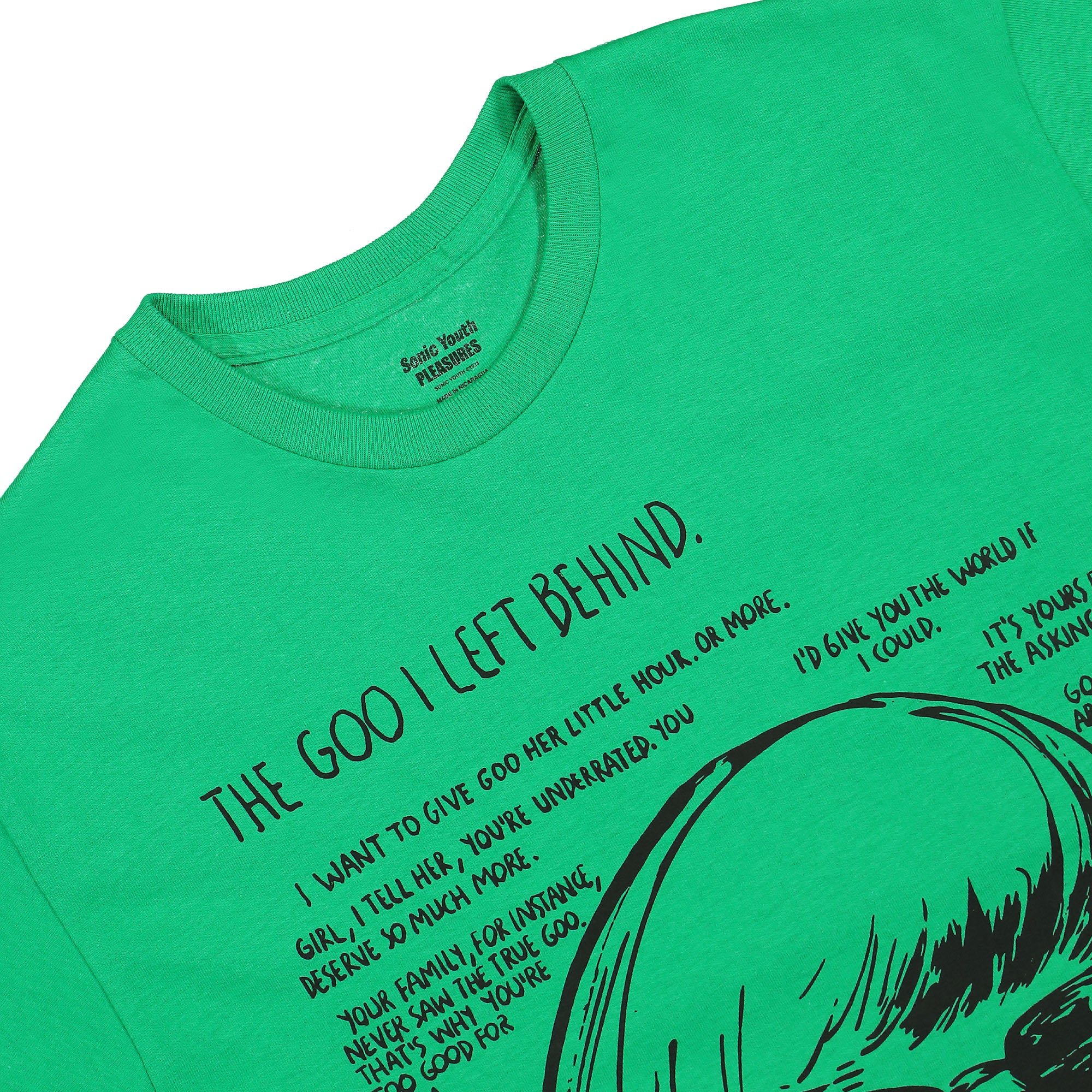 Pleasures The Goo T-Shirt Green T-Shirts Close-up | Overkill