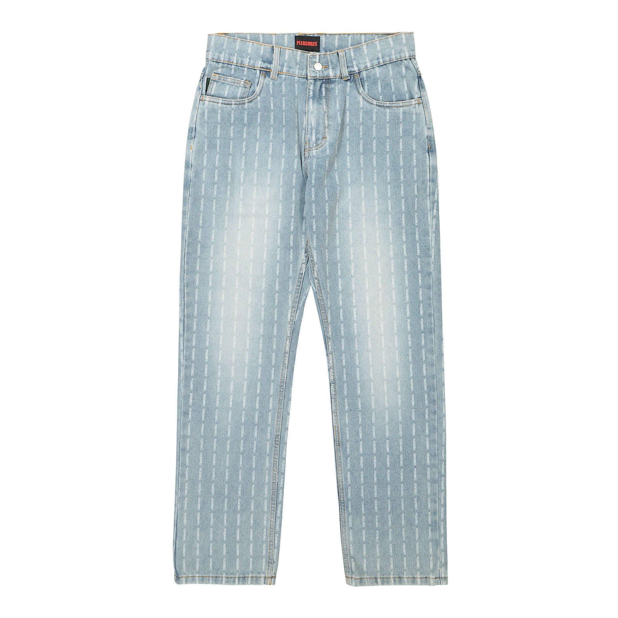 Pleasures Impact Pinstripe Denim Blue Jeans P23W005-Blue | Overkill
