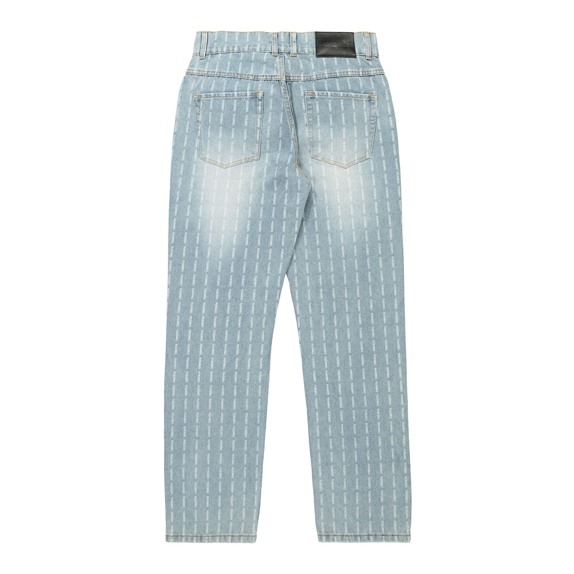 Pleasures Impact Pinstripe Denim Blue Jeans Material | Overkill