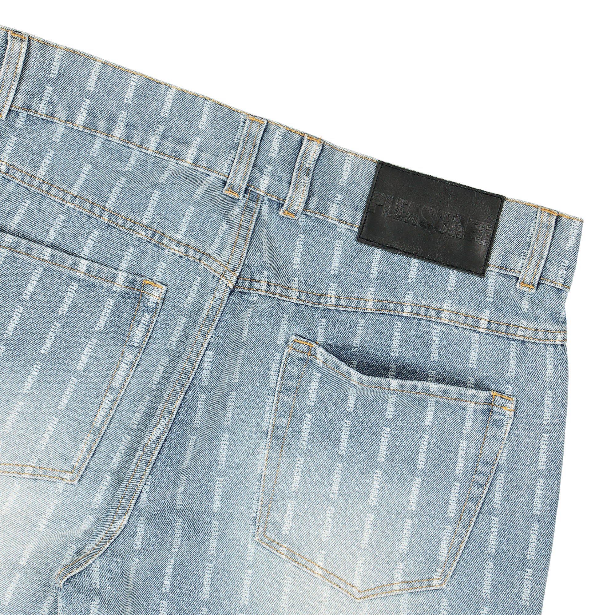 Pleasures Impact Pinstripe Denim Blue Jeans Detail view 1 | Overkill
