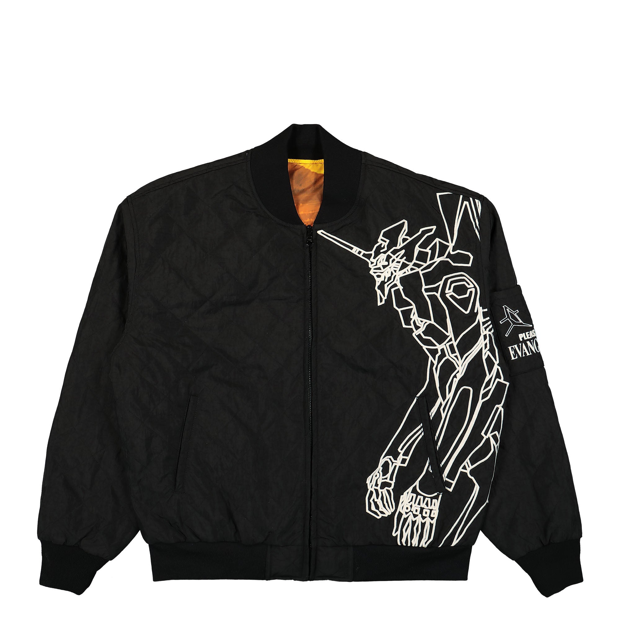Pleasures Humanoid Reversible Bomber Black Bomber & Varsity Jackets P24E009-Black | Overkill