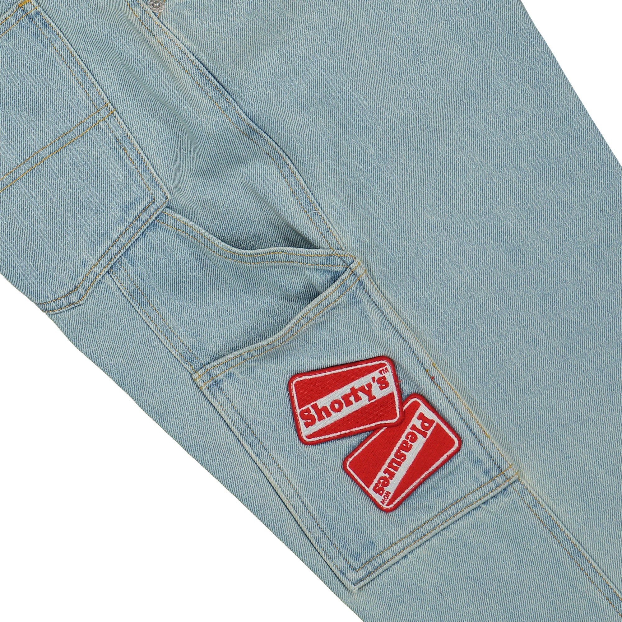 Pleasures Box Logo Carpenter Jeans Light Indigo Jeans Detail view 2 | Overkill