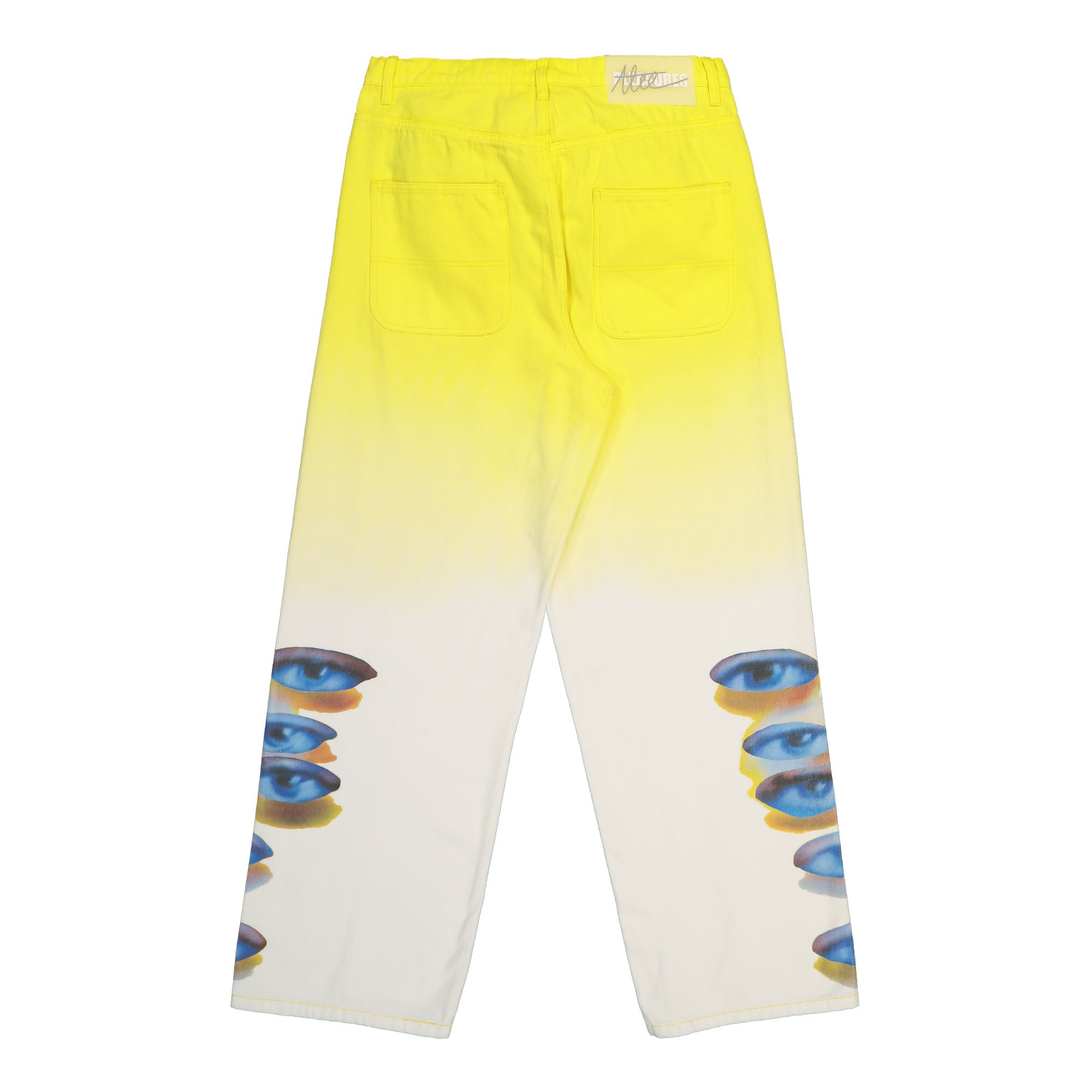 Pleasures Human Eyes Baggy Pants Yellow Jeans Material | Overkill
