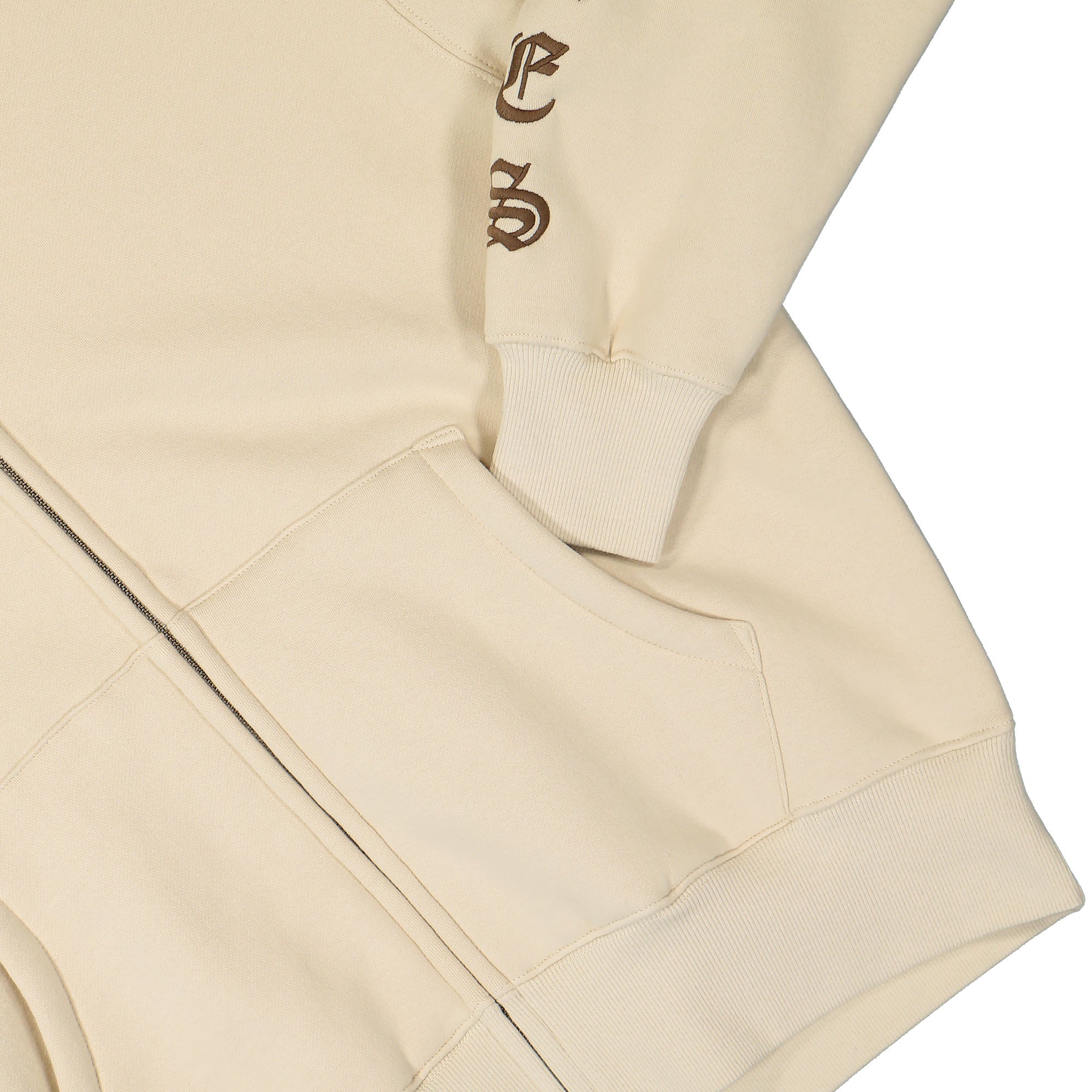 Pleasures OE Zip Up Hoodie Beige Hoodies Detailfoto | Overkill