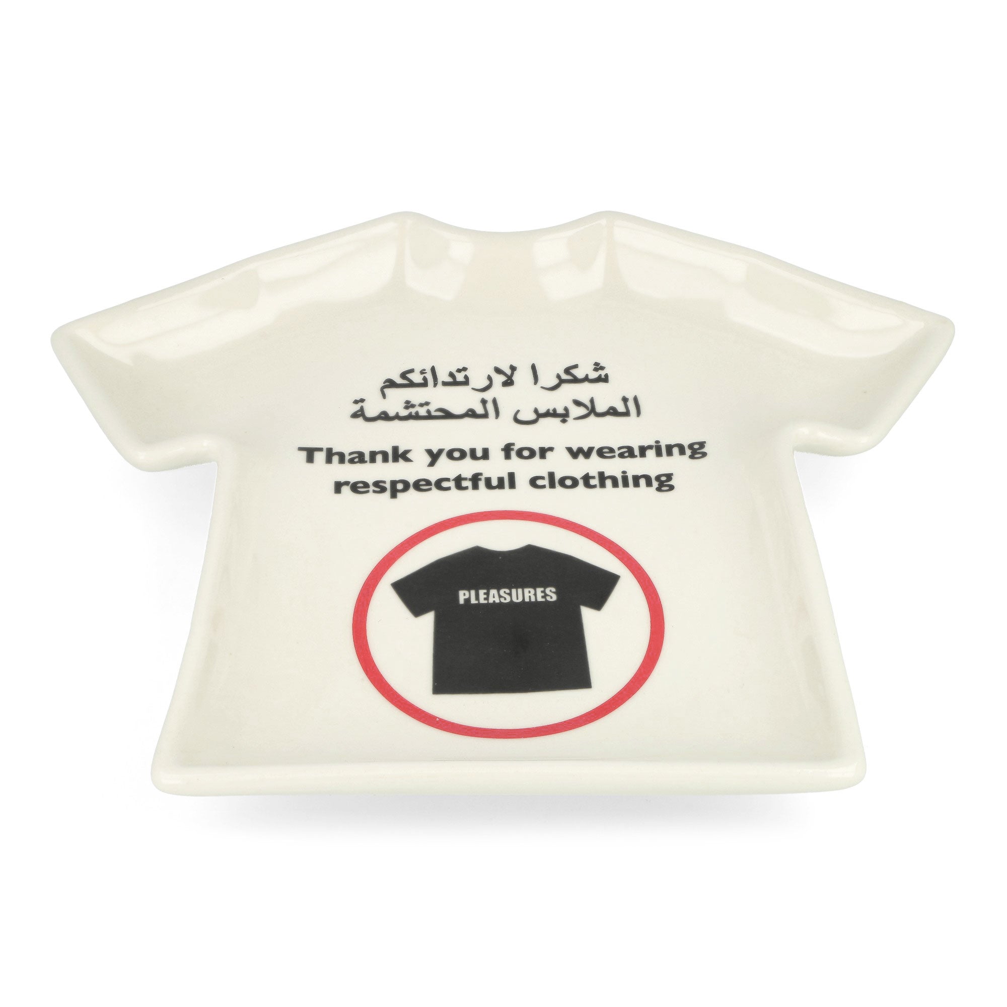 Pleasures Respectable Ceramic Tray White Trays P24F054-White | Overkill